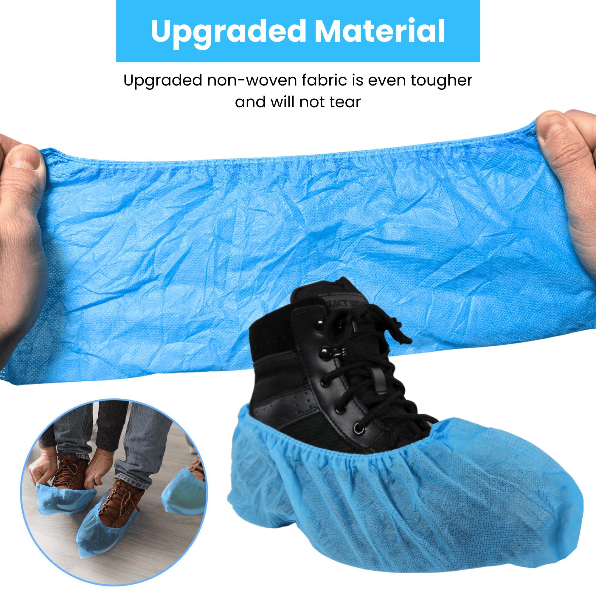 Frontline Disposable Shoe Covers – Non-Woven, Durable, Booties Shoe Protectors – Water Resistant - One Size Fits Most, Indoor Use – for Real Estate, Technicians, Home (100) - Image 3
