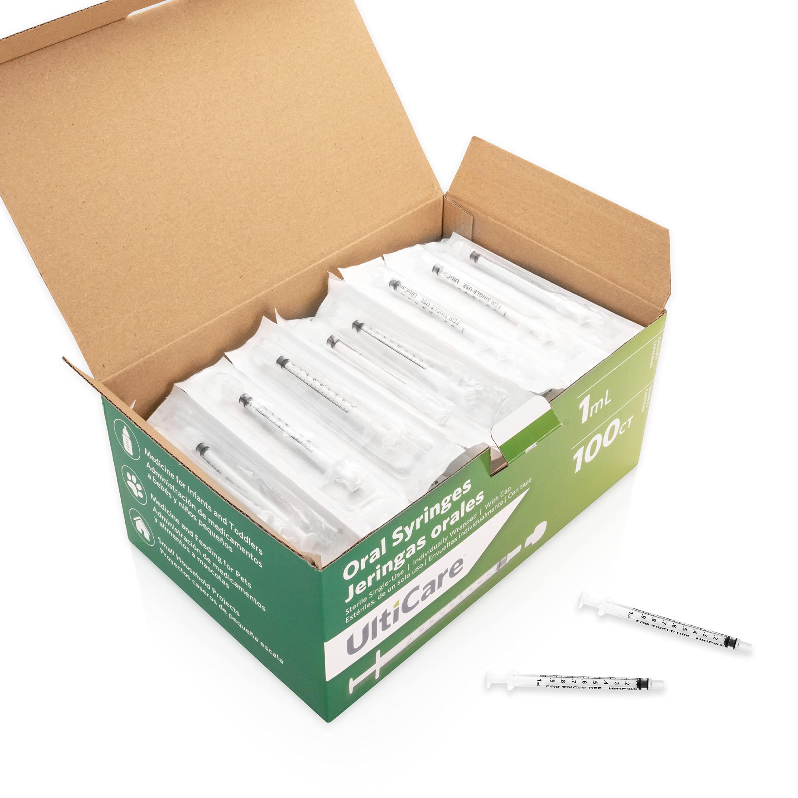 UltiCare 1mL Oral Tip Syringe – Uses Include Oral Administration of Medicine for Infants, Toddlers and Small Pets, and Small HH Projects. with Cap, Sterile Individually Wrapped, 100 Count - Image 3
