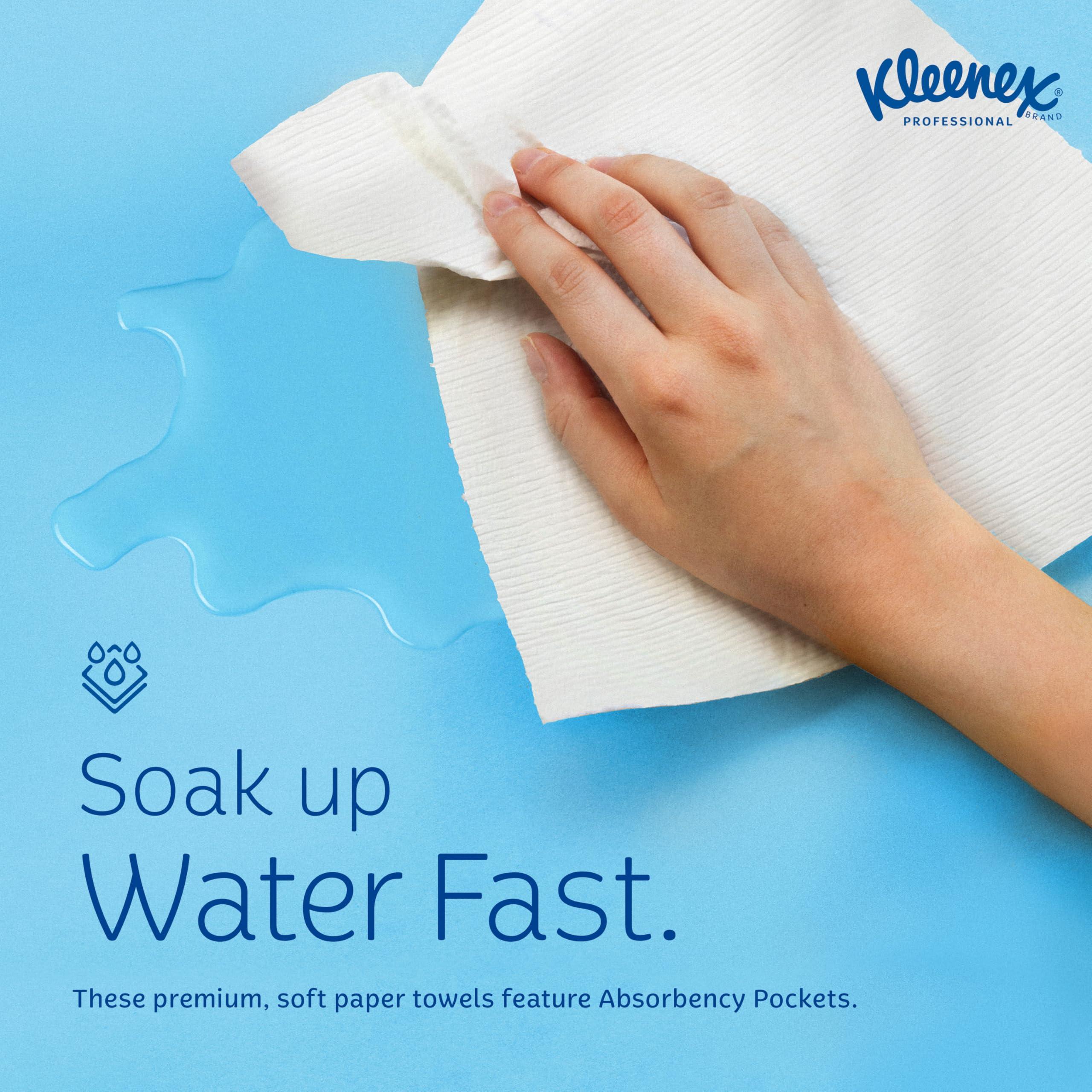 Kleenex Professional Universal Hard Roll Paper Towels, Bulk (01080), 1.5" Core, Premium Absorbency Pockets, White (12 Rolls at 425' Each, 5,100'/Case) - Image 7