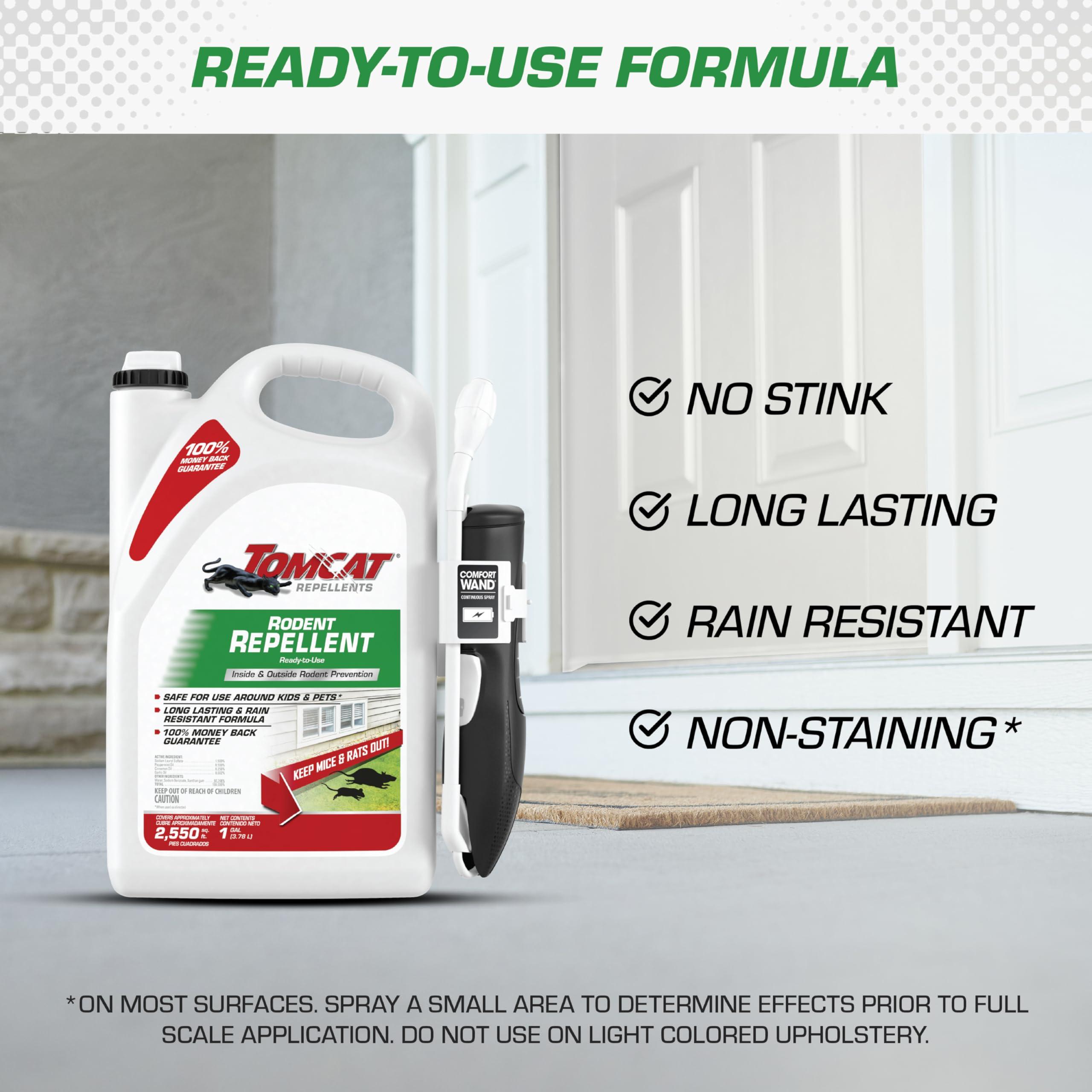 Tomcat Repellents Rodent Repellent Ready-to-Use, For Indoor and Outdoor Mouse and Rat Prevention with Peppermint, Cinnamon and Garlic Essential Oils, 1 gal. - Image 5