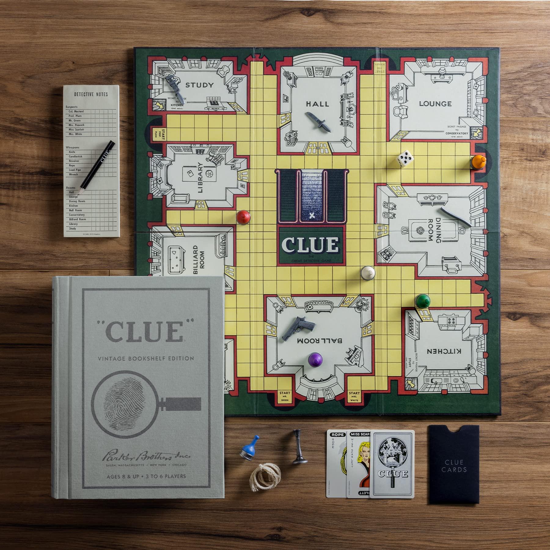 WS Game Company Clue Vintage Bookshelf Edition - Image 3