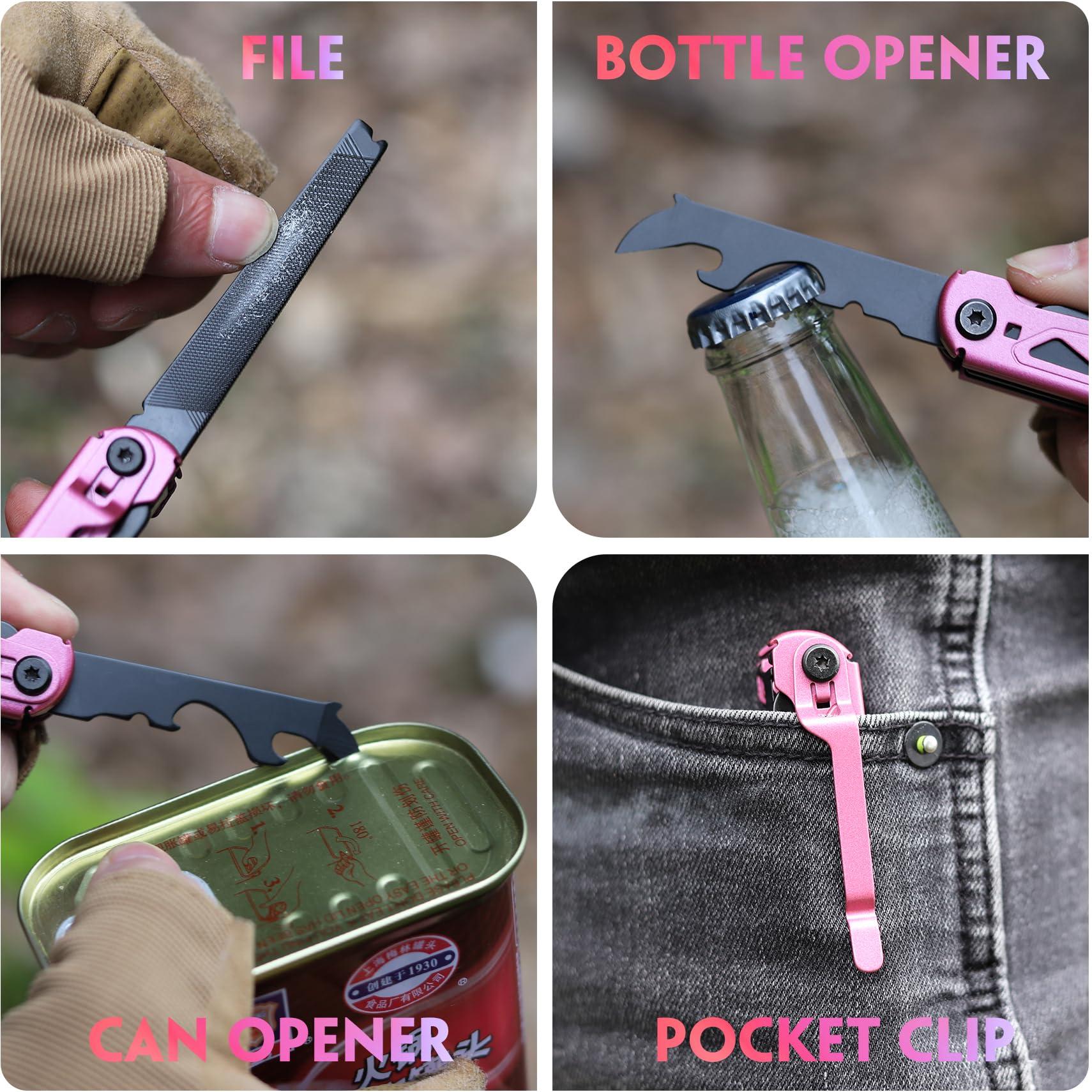 Self Defense Pocket Knife for Women - Stocking Stuffers for Women, Pink Self Defense Knife - Pocket Knives for Woman - Gifts for Woman Wife Mom Girlfriend, Mothers Day Gifts - Image 6