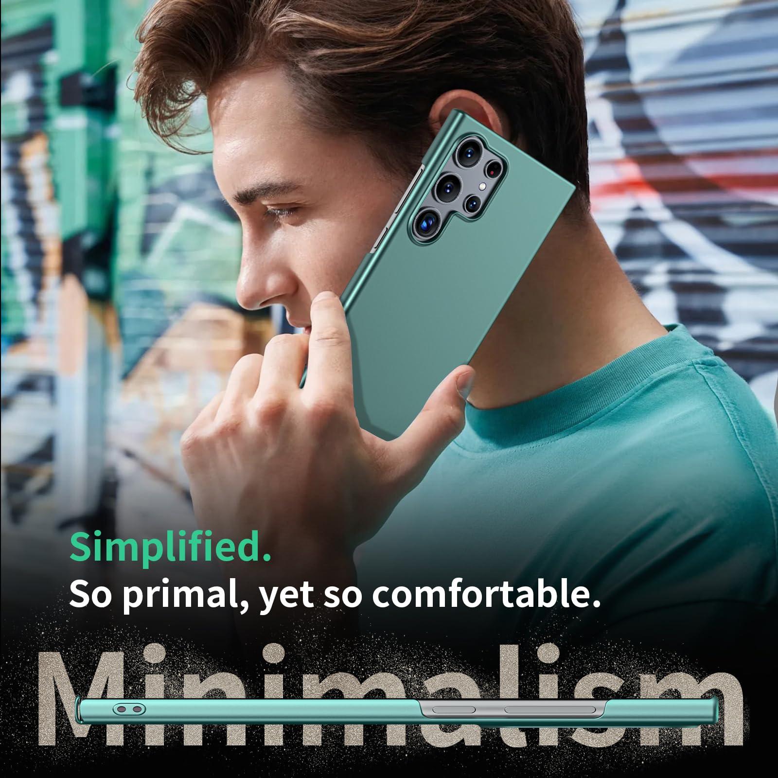 GRECAZO Magnetic Ultra Thin Frosted Designed for Samsung Galaxy S25 Ultra Phone Case 6.9 inch Slim Minimalist Lightweight Matte Hard [Compatibility with MagSafe] Cover Protective Case- Dark Green - Image 7