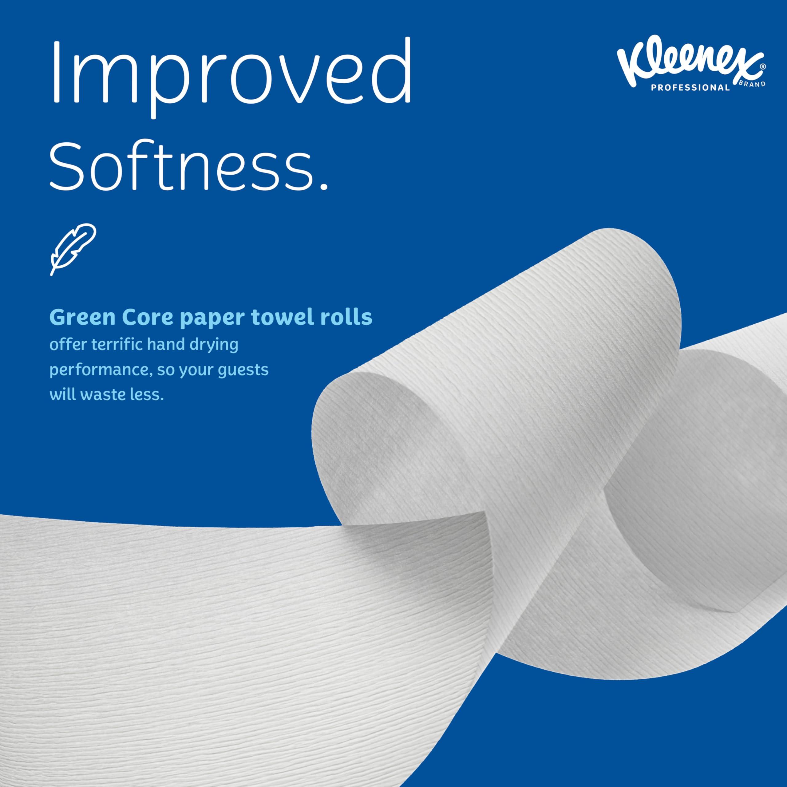 Kleenex Professional Hard Roll Paper Towels, Bulk (25630), Premium Absorbency Pockets, White, for Scott-brand Green Core Dispensers (6 Rolls at 700' Each, 4,200'/Case) - Image 4