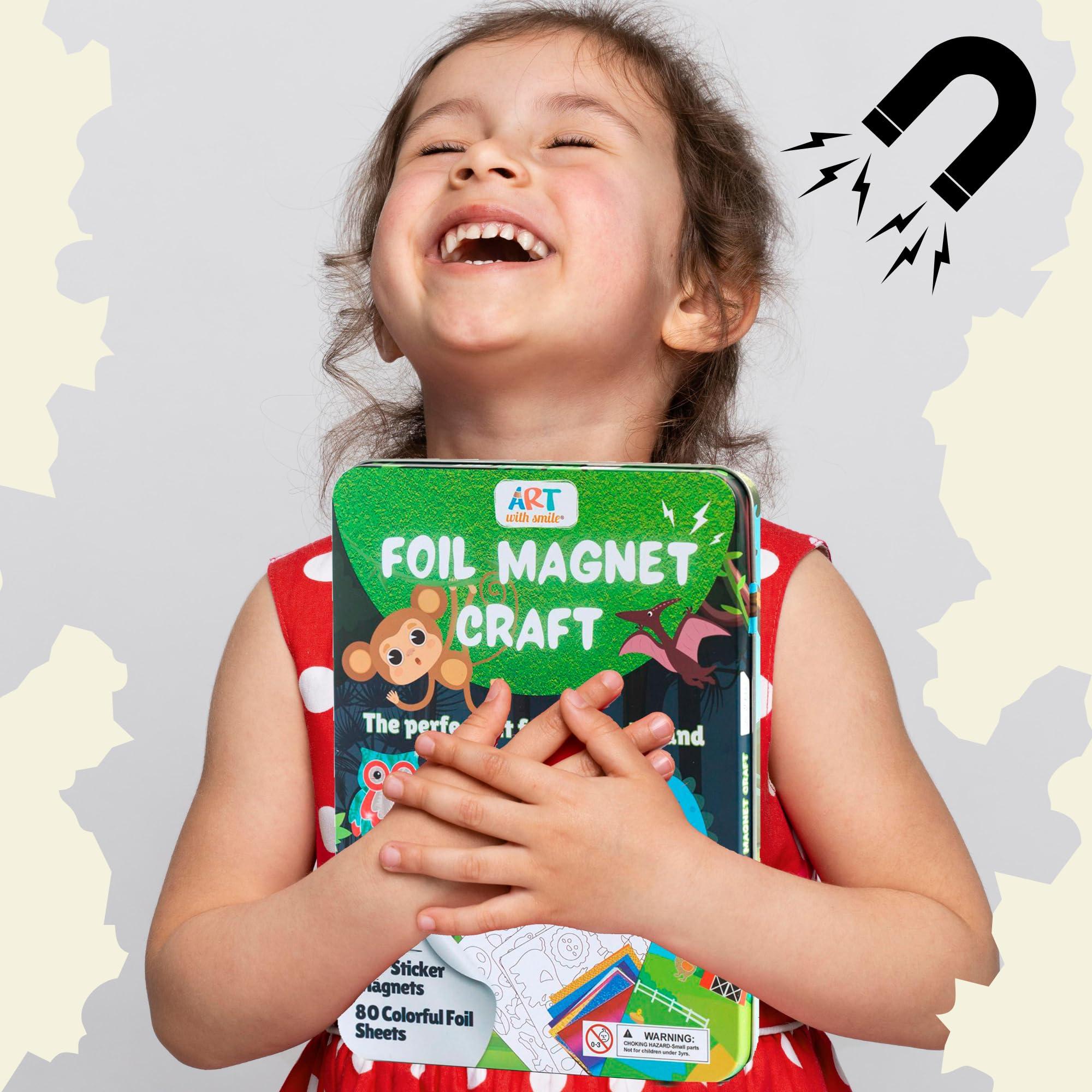 Foil Fun Art Kit for Kids - Reusable Animal Foil Art for Girls & Boys, DIY Mess-Free Girls Craft Kit w/Magnets, Ideal Travel Toy & in Car Activities for Kids Ages 4 5 6 7 8 9 10 11 12 - Image 5