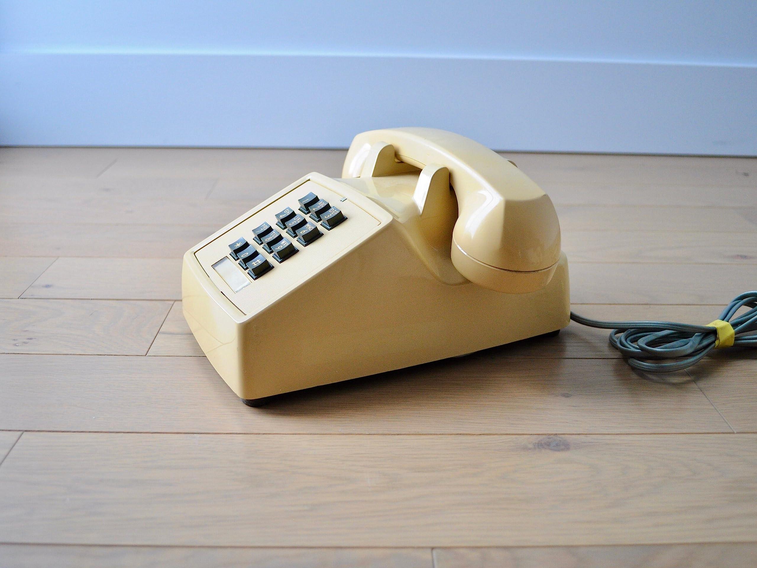 Single Line Classic 2500 Analog Desk Phone with Volume Control, Works on PBX, Handset and Line Cord, 2 Ports, Beige/Ash - Image 2