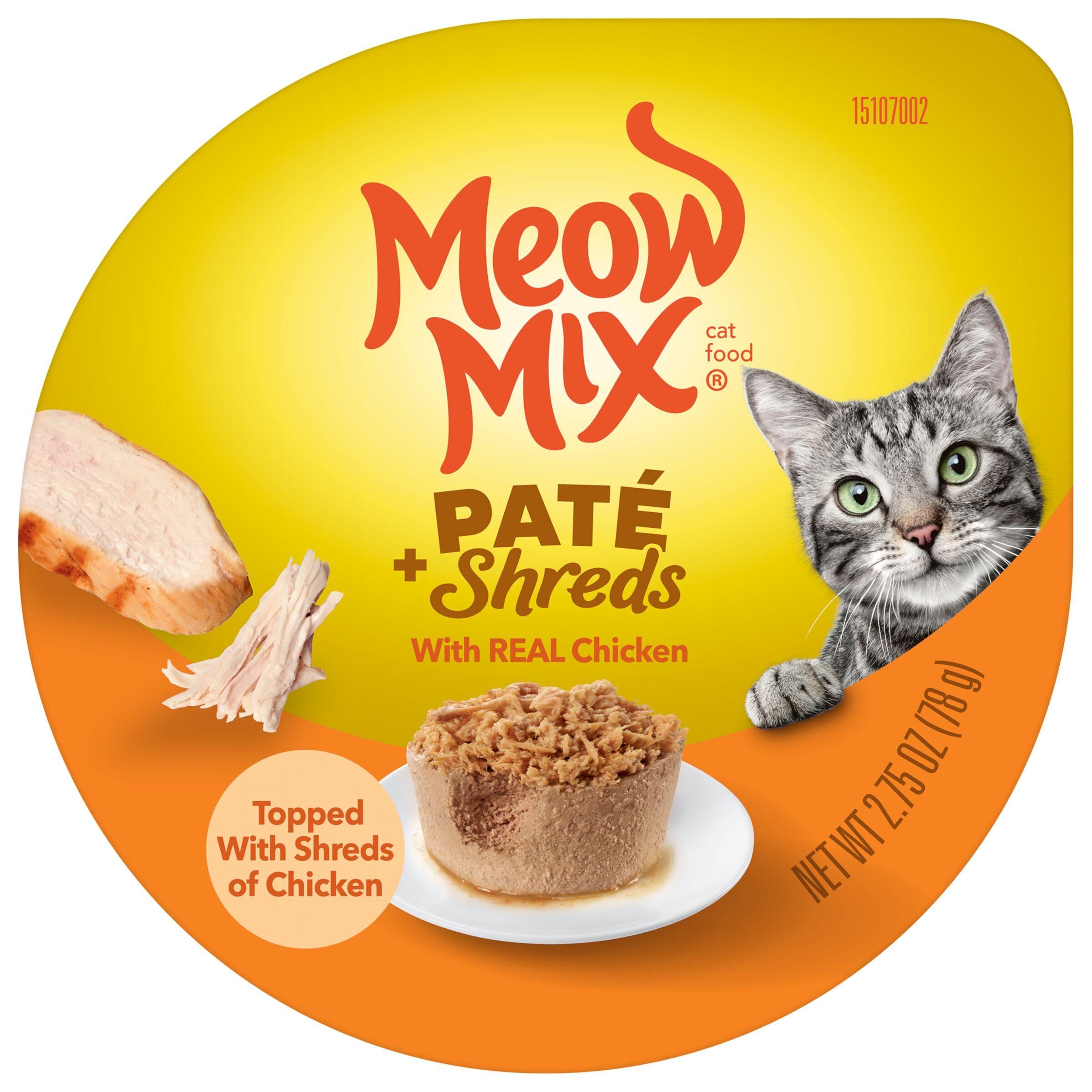 Meow Mix Paté & Shreds Wet Cat Food Variety Pack, Seafood & Poultry Favorites, 2.75 Ounce Cup (Pack of 12) - Image 6