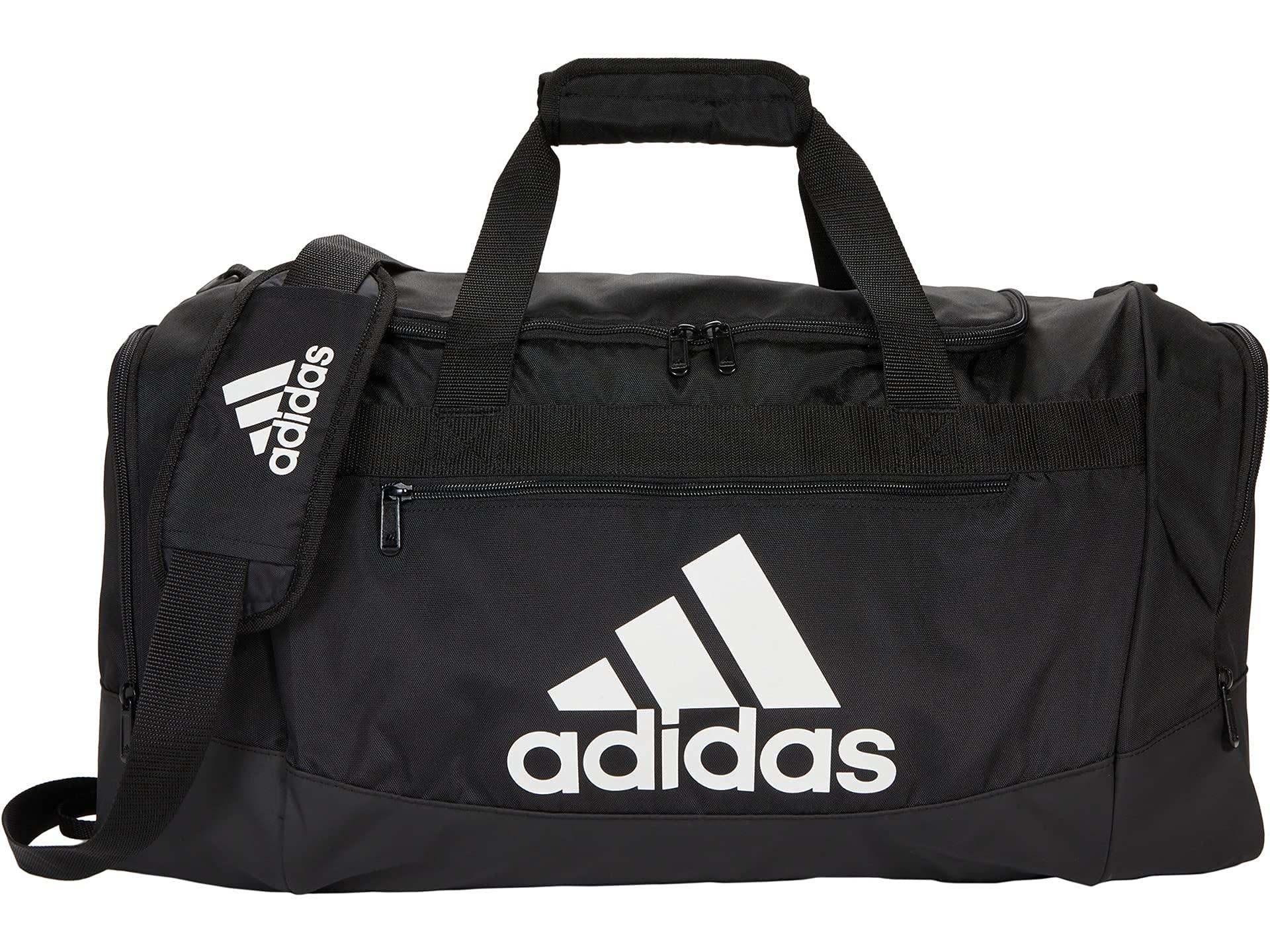adidas Unisex Defender 4.0 Gym Duffel Bag for Men and Women, Black/White, Medium (66L) - Image 5