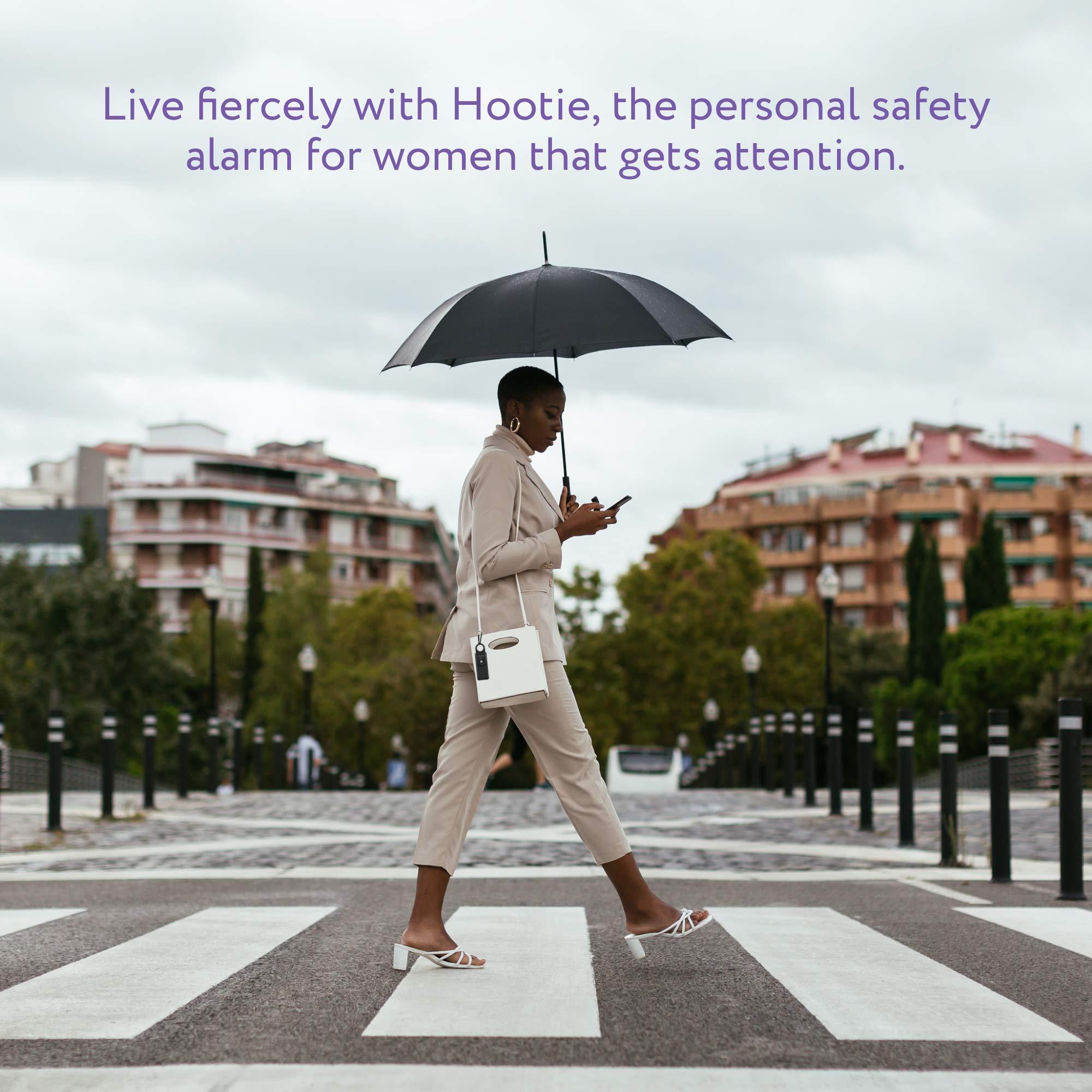 Hootie Personal Safety Alarm for Women, Men, & Kids - Keychain Alarm, Self Defense Strobe & Siren, Security Siren Keychain with 130dB Self Defense Siren & Strobe Light - Red - Image 9