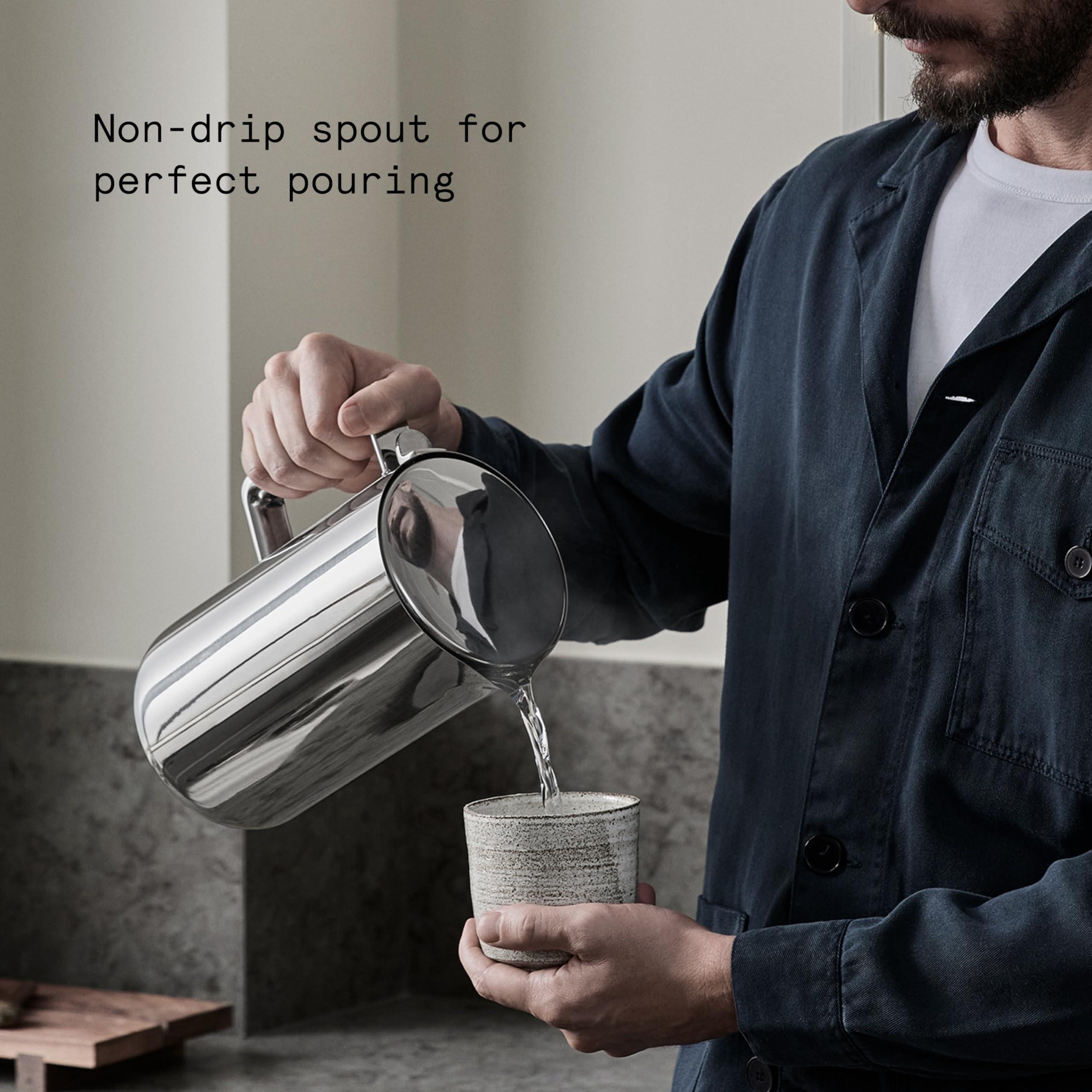 Aarke Kettle | Stainless Steel Hot Water Kettle | 360° Swivel Base | 1.2L / 5 Cups - Steel - Image 5