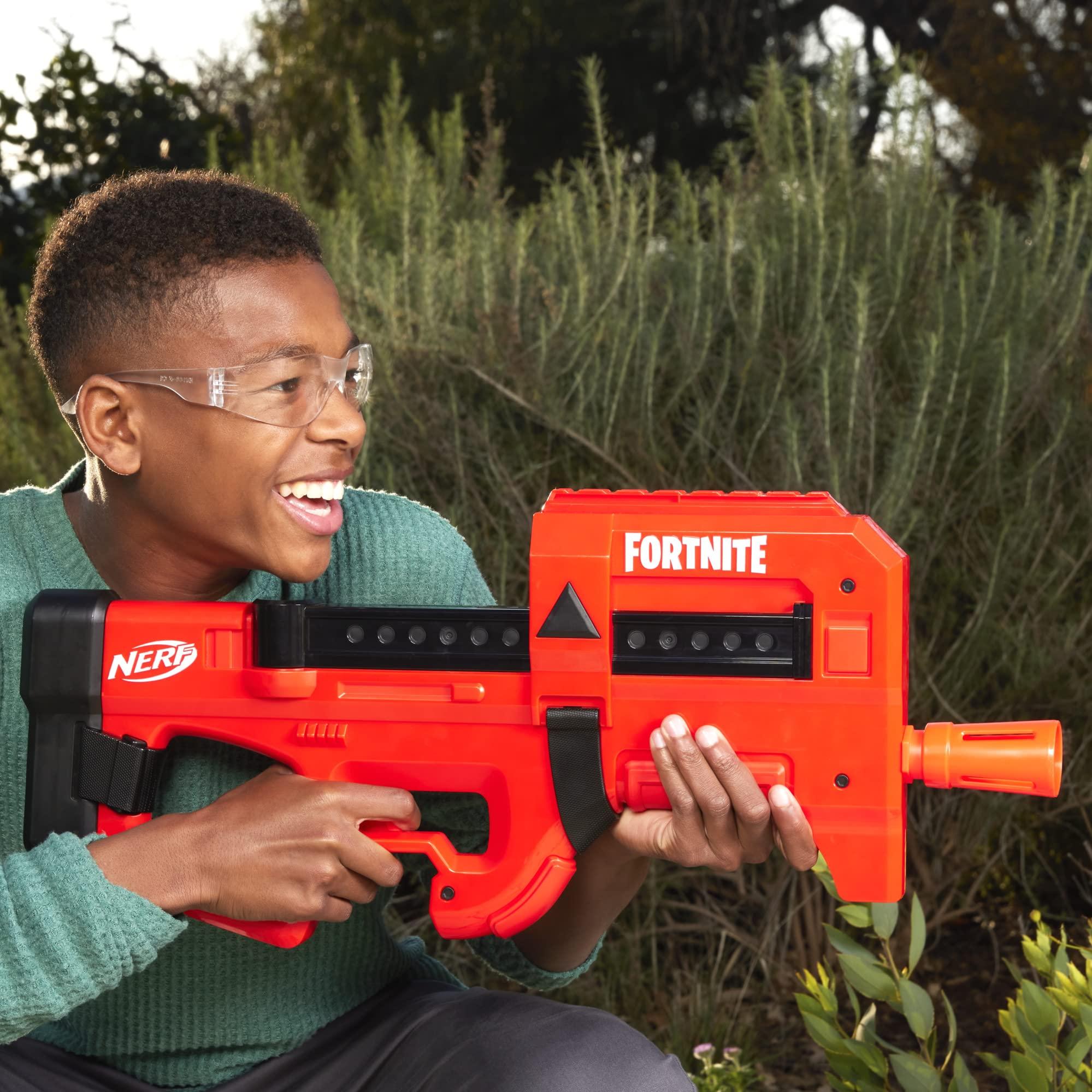 Nerf Fortnite Compact SMG Motorized Blaster, Ultra Red Wrap Design, 8-Dart Internal Clip, 8 Elite Foam Darts, Electric Semi Auto Fortnite Toy Blaster - Image 4