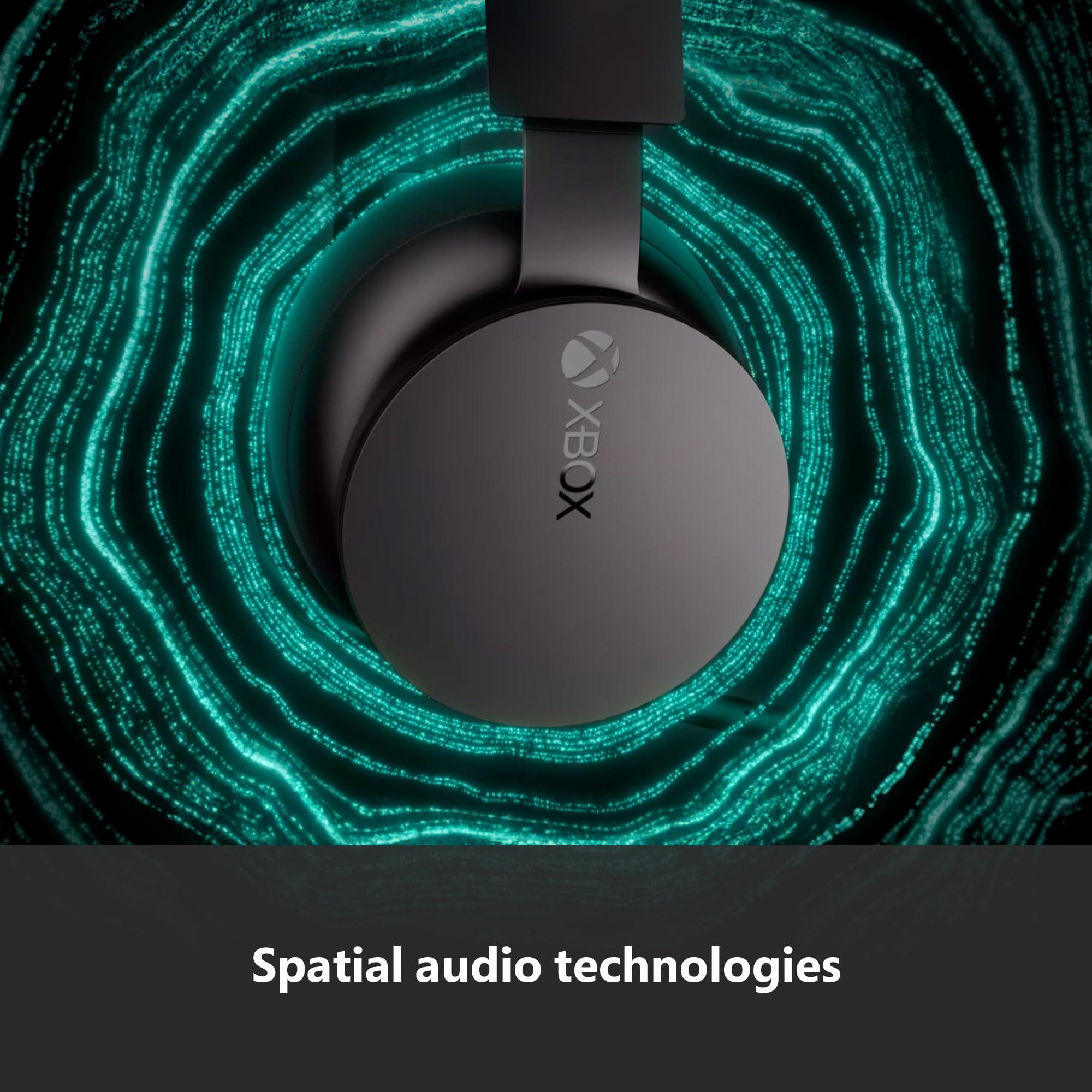 Xbox Wireless Gaming Headset – Over Ear Headphones – Spatial Audio with Dolby Atmos, Windows Sonic Series X|S, One, Windows PC, Mobile – Carbon Black - Image 6