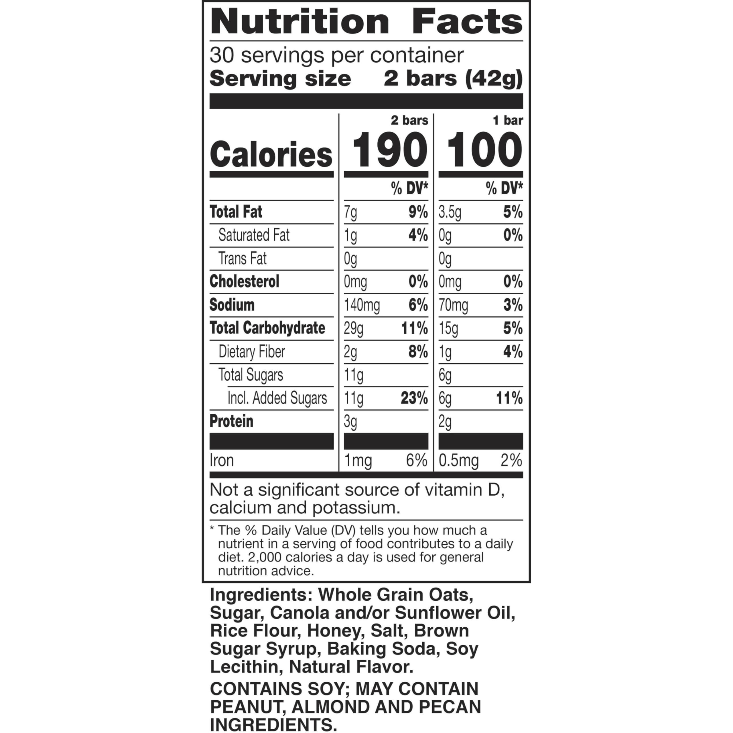 Nature Valley Crunchy Oats 'n Honey Granola Bars, 60 Bars, 44.7 OZ (30 Pouches) - Image 2