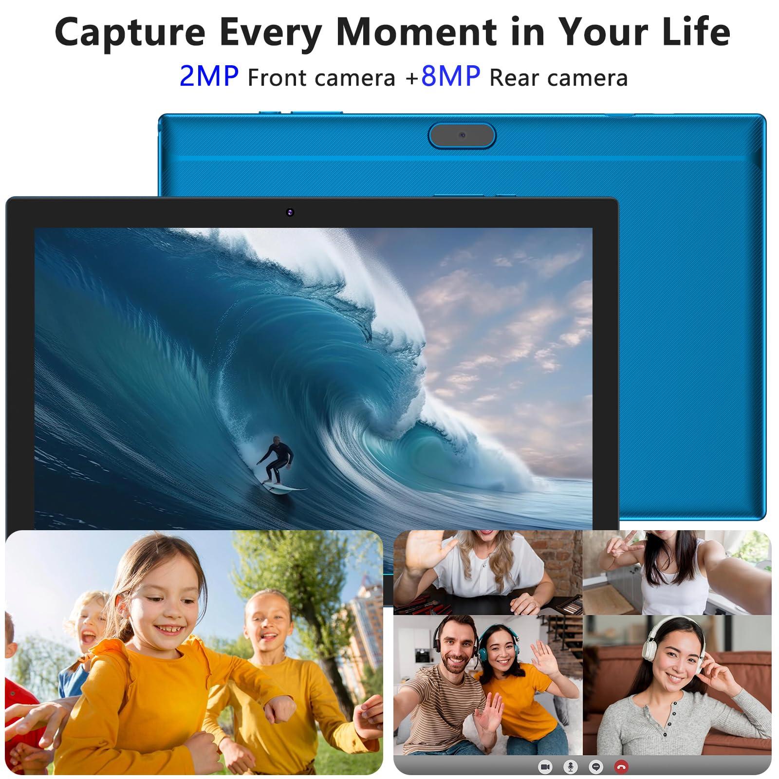 Android 15 Tablet 10 Inch, 18GB RAM+128GB ROM/2TB Expandable Tablet, 2 in 1 Tablets with Keyboard Case Mouse Stylus, 2.0GHz Quad-core CPU, 1280*800 IPS HD Screen, 5G WiFi6 BT 5.0, 8MP Camera Tablet PC - Image 7