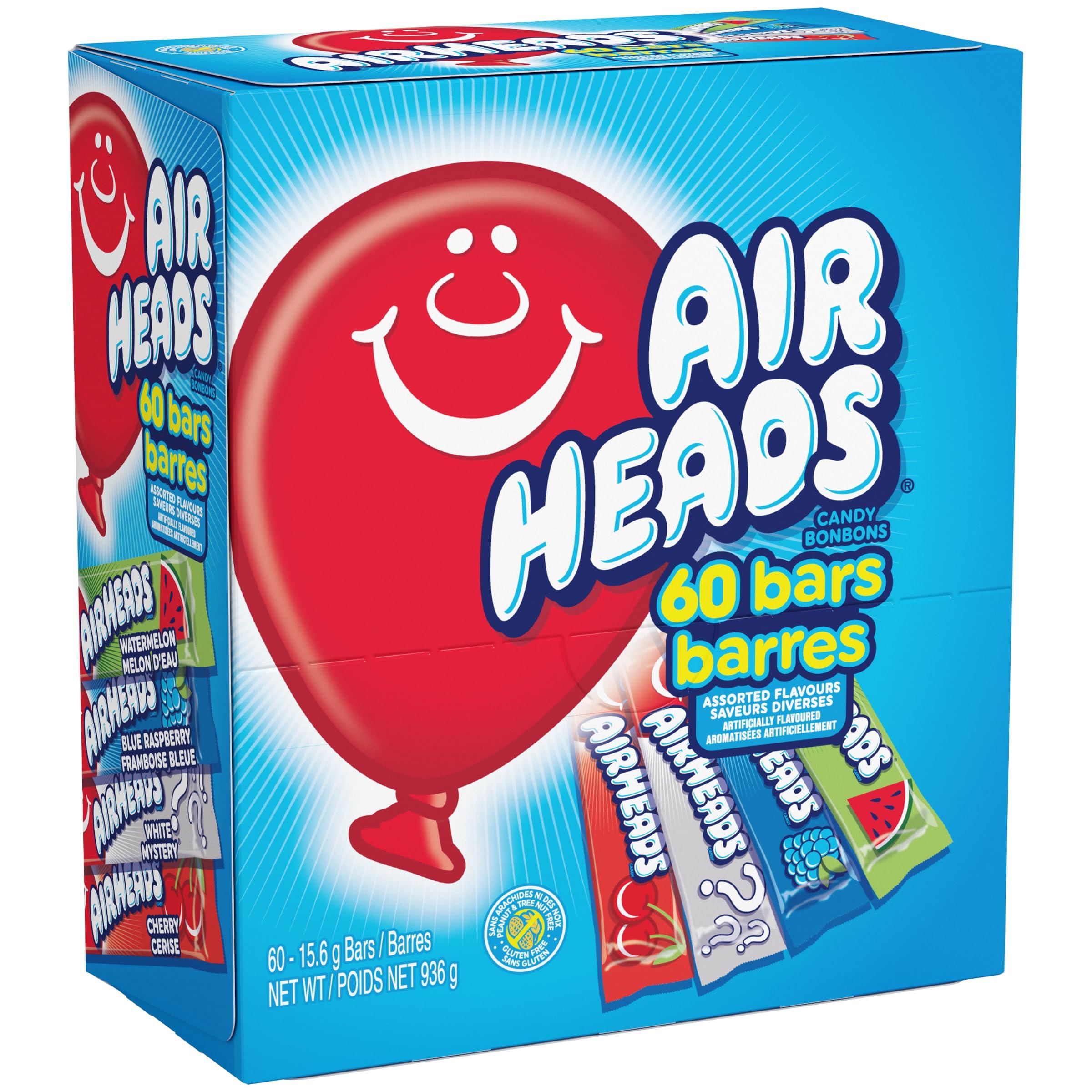 Airheads Candy Bars, Variety Bulk Box, Chewy Full Size Fruit Taffy, Gifts, Holiday, Parties, Concessions, Pantry, Non-Melting, Party, 60 Individually Wrapped Full Size Bars - Image 3