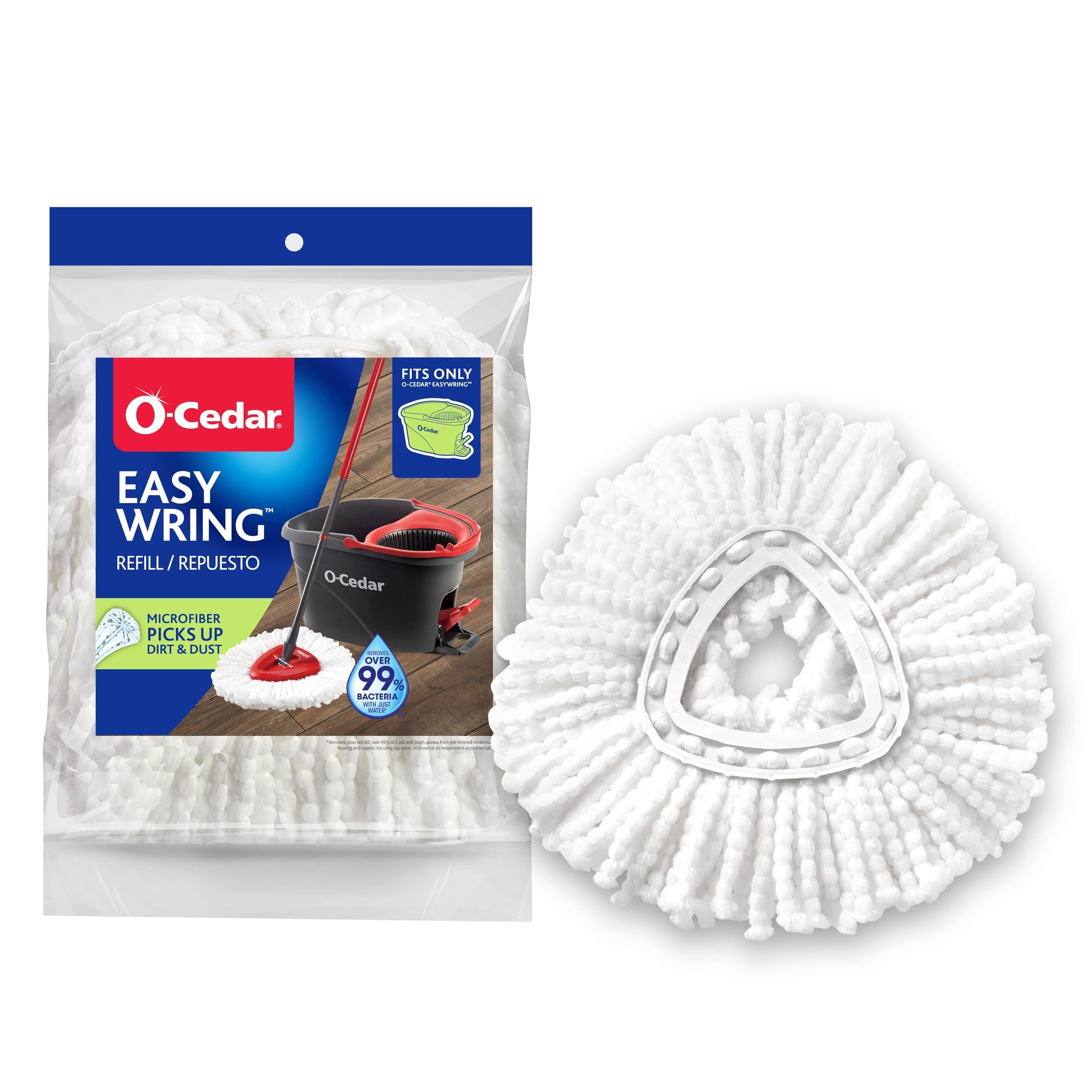 O-Cedar EasyWring Spin Mop Microfiber Refill, White Packaging May Vary