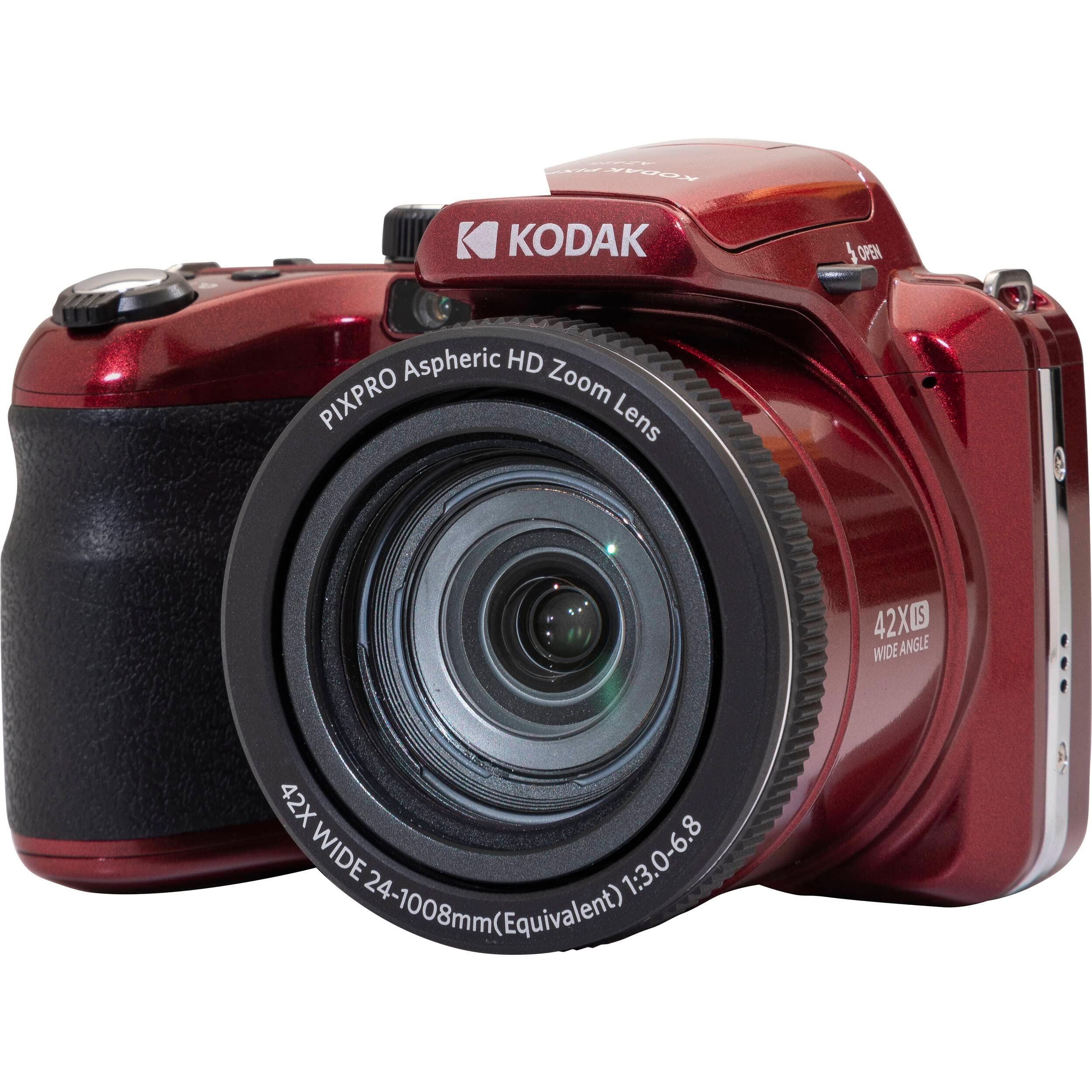Kodak PIXPRO AZ425 Digital Camera + 32GB Memory Card + Camera Case (Black) + Battery + Charger + USB Card Reader + Table Tripod + Accessories (Red) - Image 4