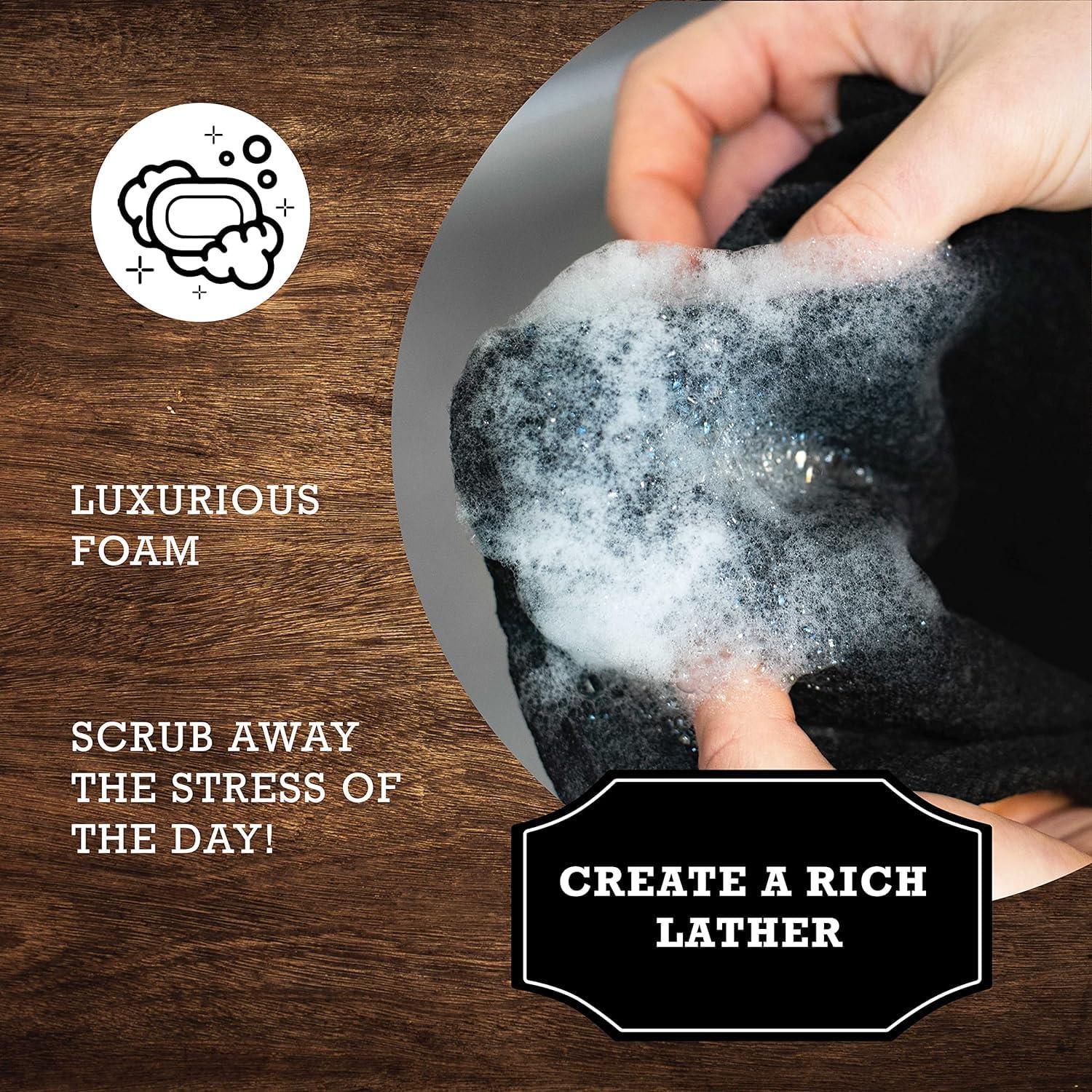 The Rustic Man Terry Wash Cloths for Face and Body, Dual-Sided Cleansing and Exfoliating Washcloths, Machine Wash, Black, 3 Count - Image 6