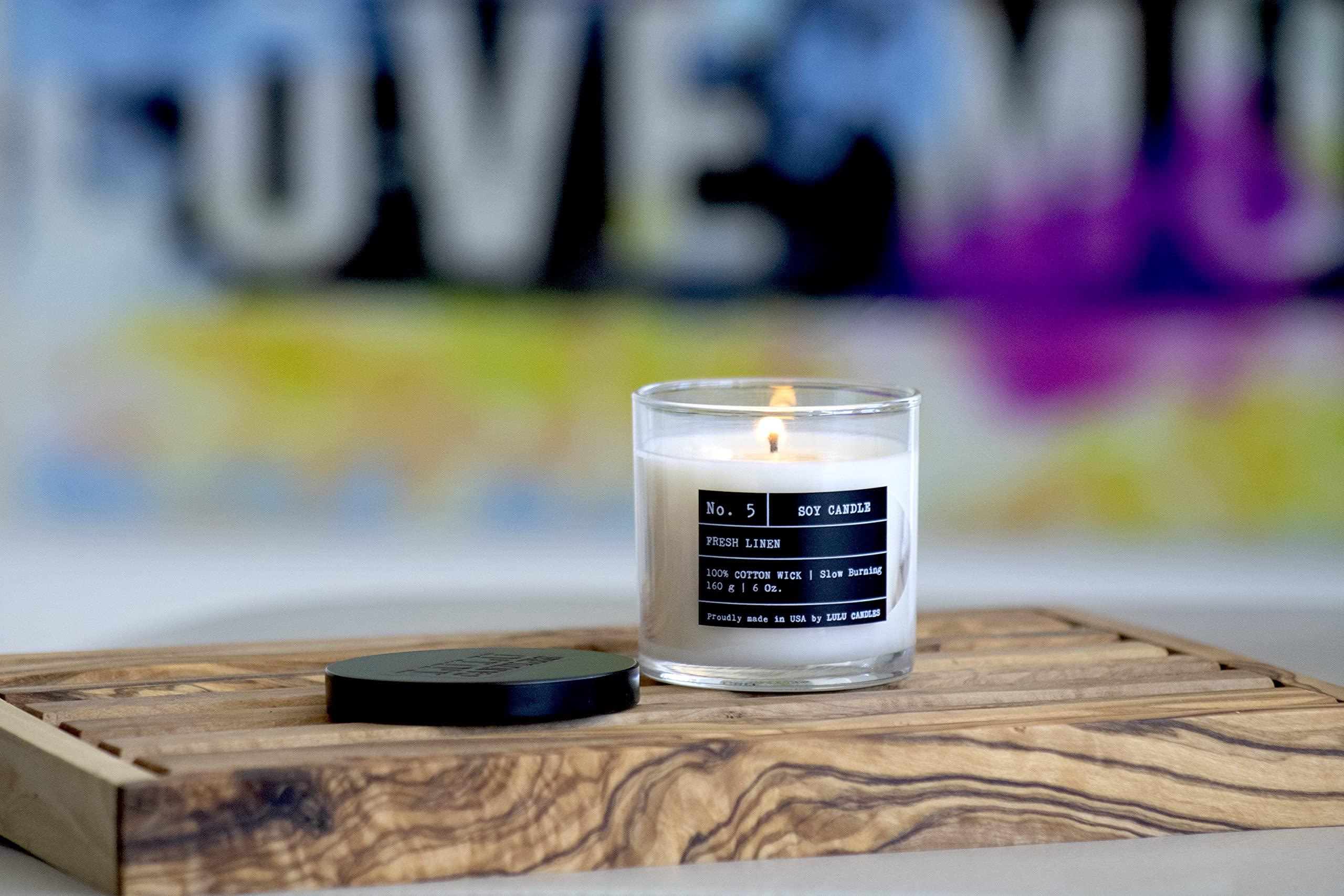 Lulu Candles | Fresh Linen | Luxury Scented Soy Jar Candle | Hand Poured in The USA | Highly Scented & Long Lasting (6 Oz.) - Image 3