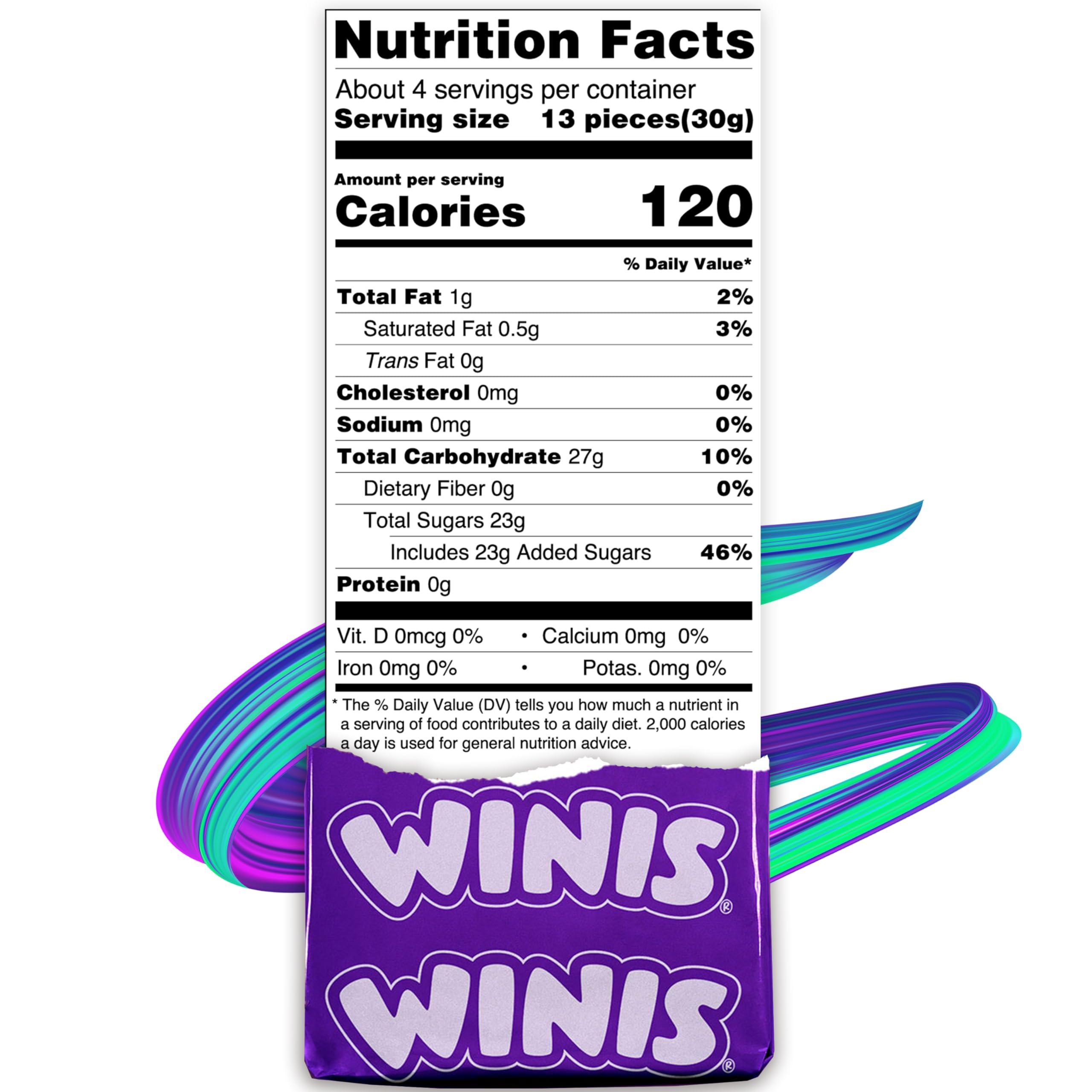 Chewy Candy Winis Original Variety Bag – Taffy Candy 50 individually wrapped pieces- Size 4 Oz Bag Assorted Easter Candy Mix - Image 2