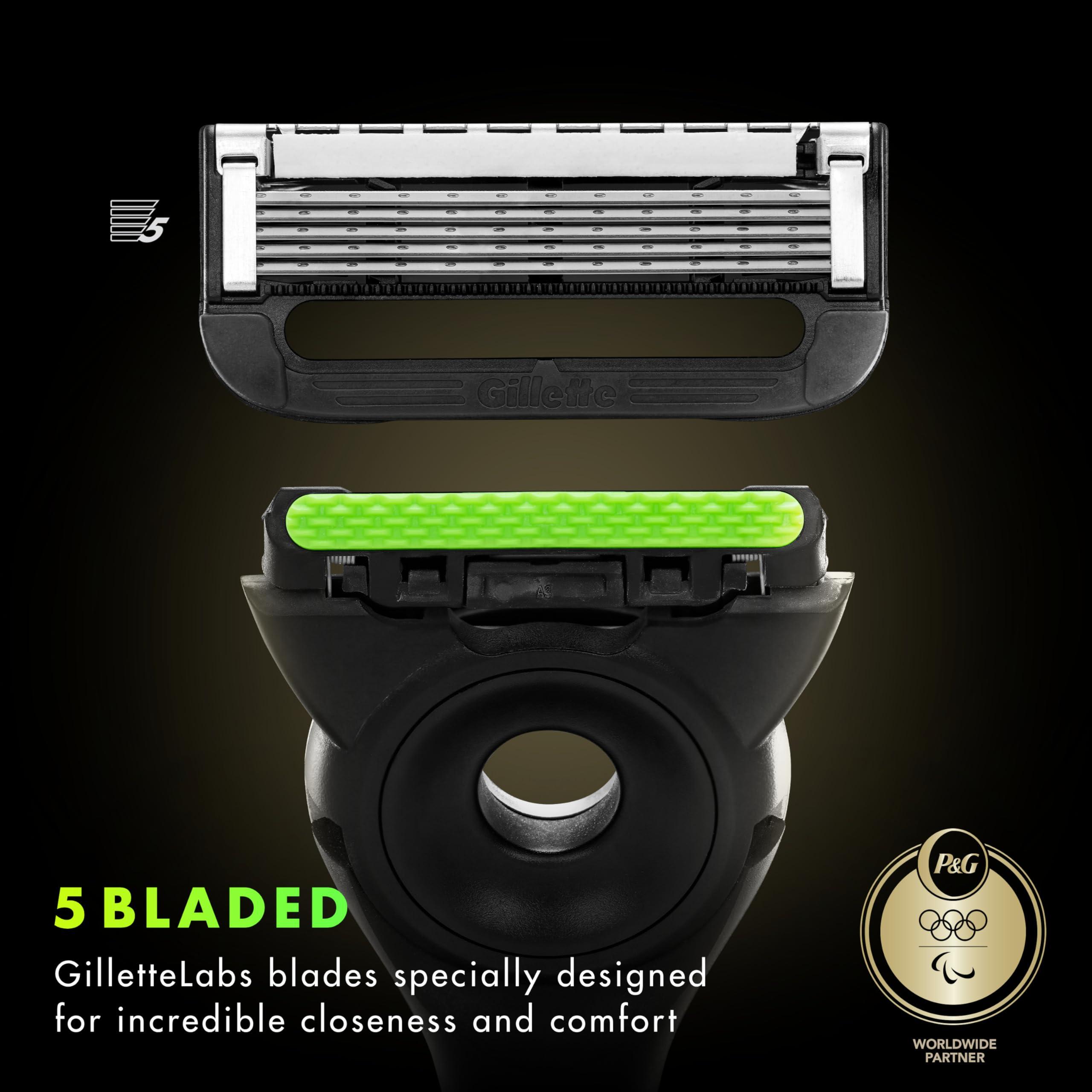 GilletteLabs with Exfoliating Bar Razor for Men, Champion Gold Edition - 1 Handle, 1 Razor Blade Refill, Includes Premium Magnetic Stand - Image 5