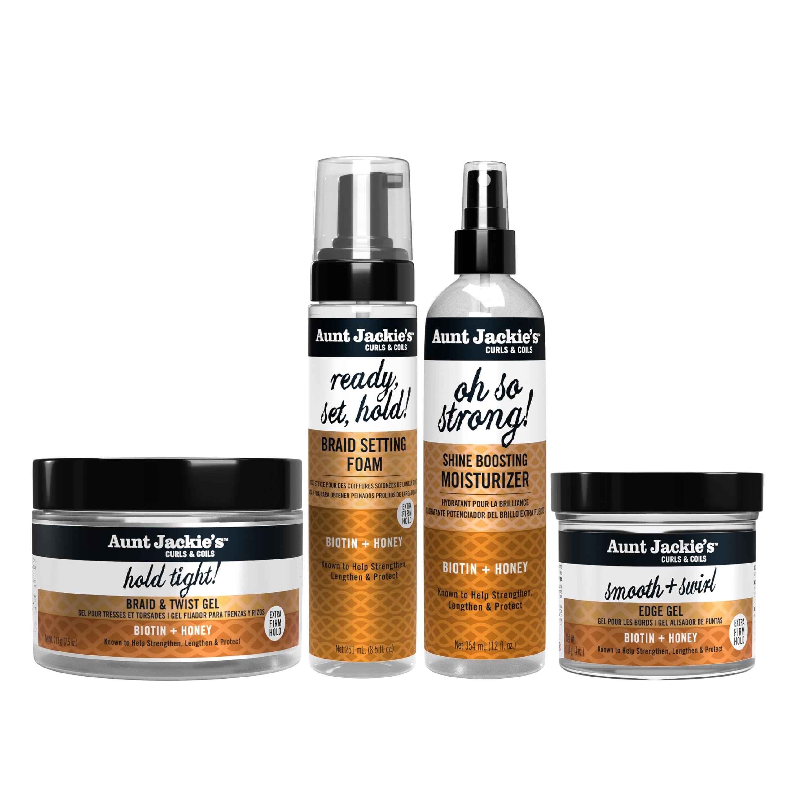 Aunt Jackie's Award-Winning Braid + Twist Collection Hold Tight Braid & Twist Gel with Extra Firm Hold, 7.5oz - Image 2