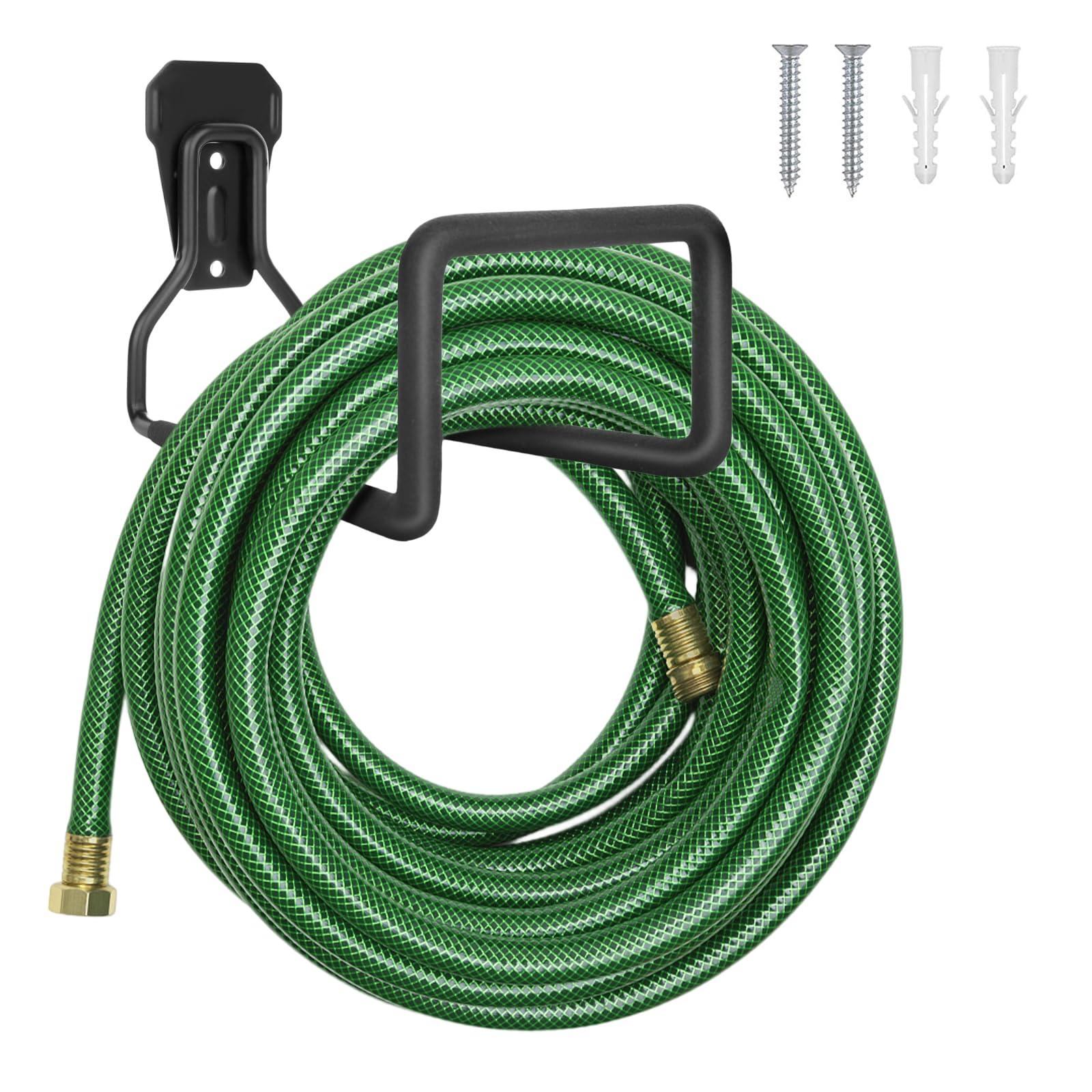 IBERDE Hose Holder,Heavy Duty Hooks for Hanging, Wall Hooks, Garden Hose Hanger, Wall Mount Hooks,Hose Holders for Outside Garden Expandable Flexible Hose