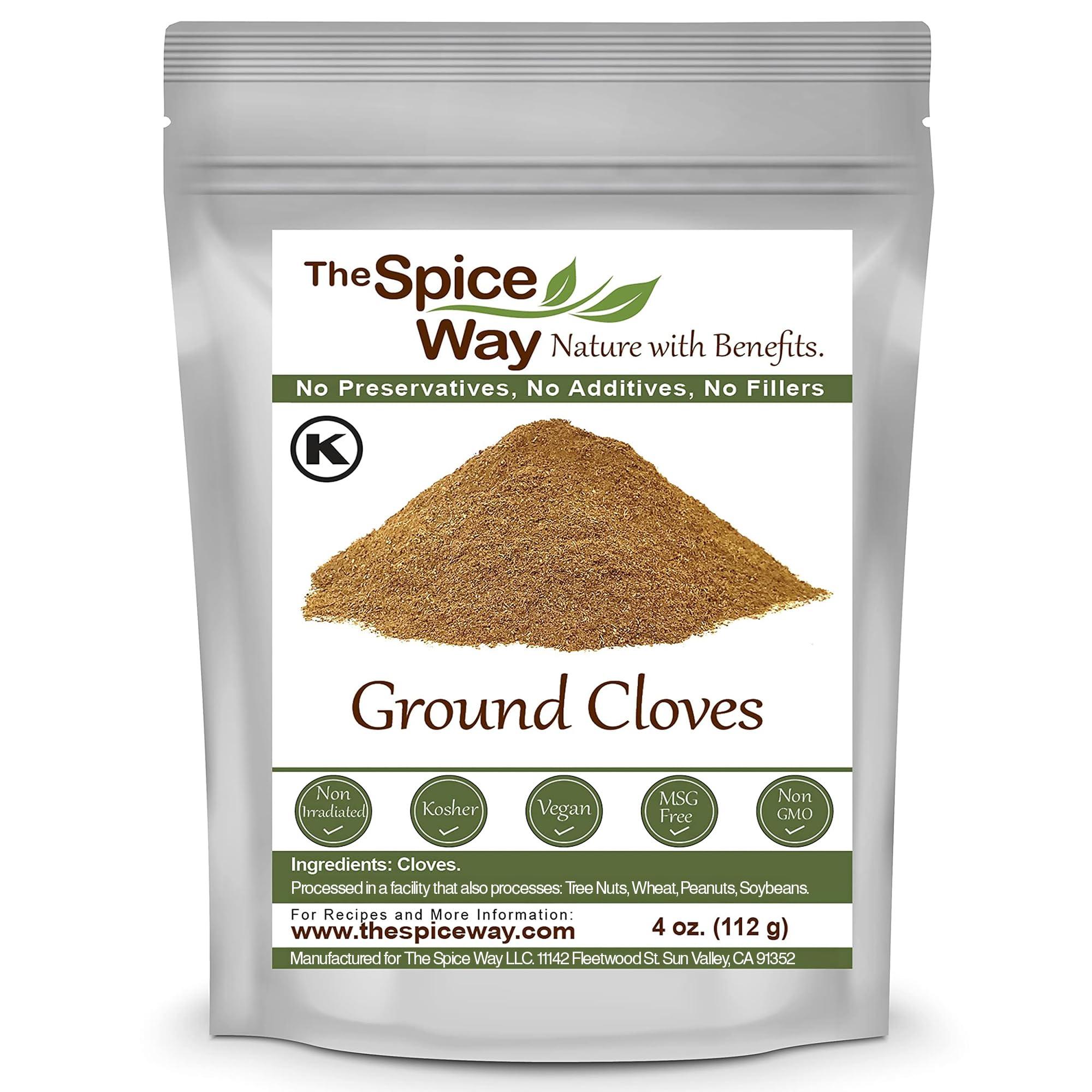 The Spice Way Cloves - ground (4 oz) clove powder or clove spice, for many savory dishes and even ground cloves tea