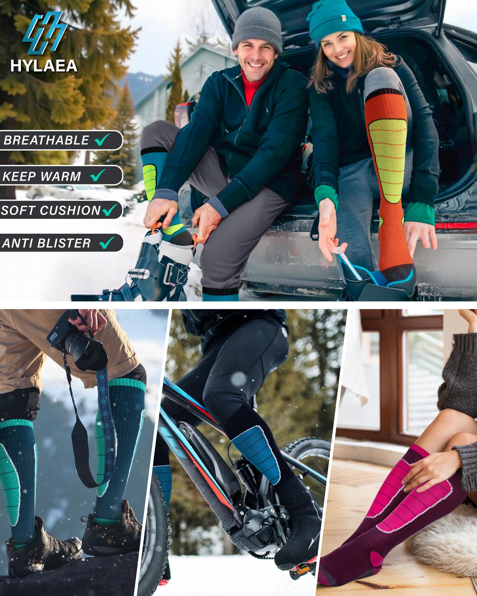 Hylaea Merino Wool Ski Socks, Cold Weather Socks for Snowboarding, Snow, Winter, Thermal Knee-high Warm Socks, Hunting - Image 4