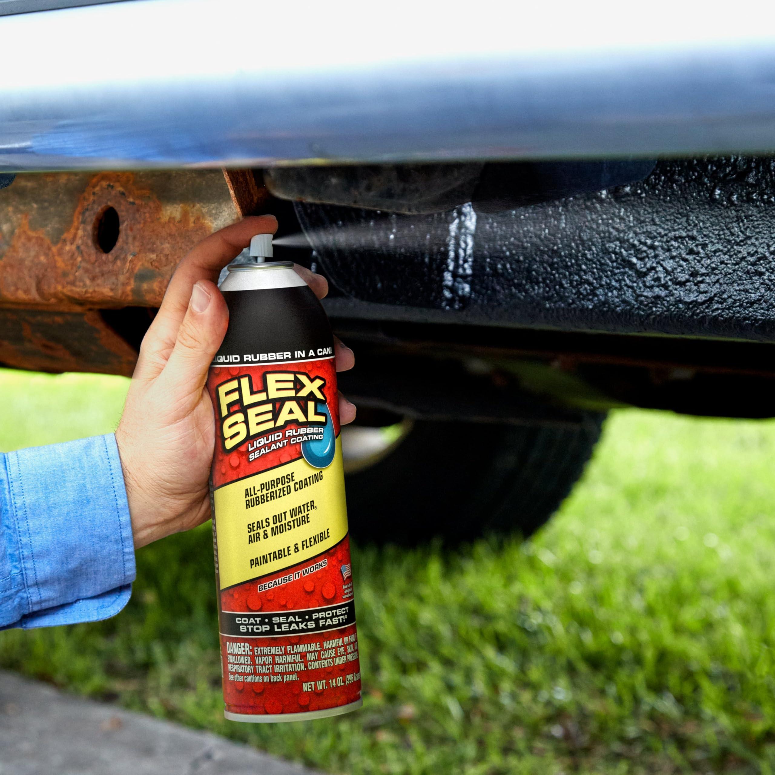 Flex Seal, 14 oz, 2-Pack, Clear, Stop Leaks Instantly, Transparent Waterproof Rubber Spray On Sealant Coating, Perfect for Gutters, Wood, RV, Campers, Roof Repair, Skylights, Windows, and More - Image 8