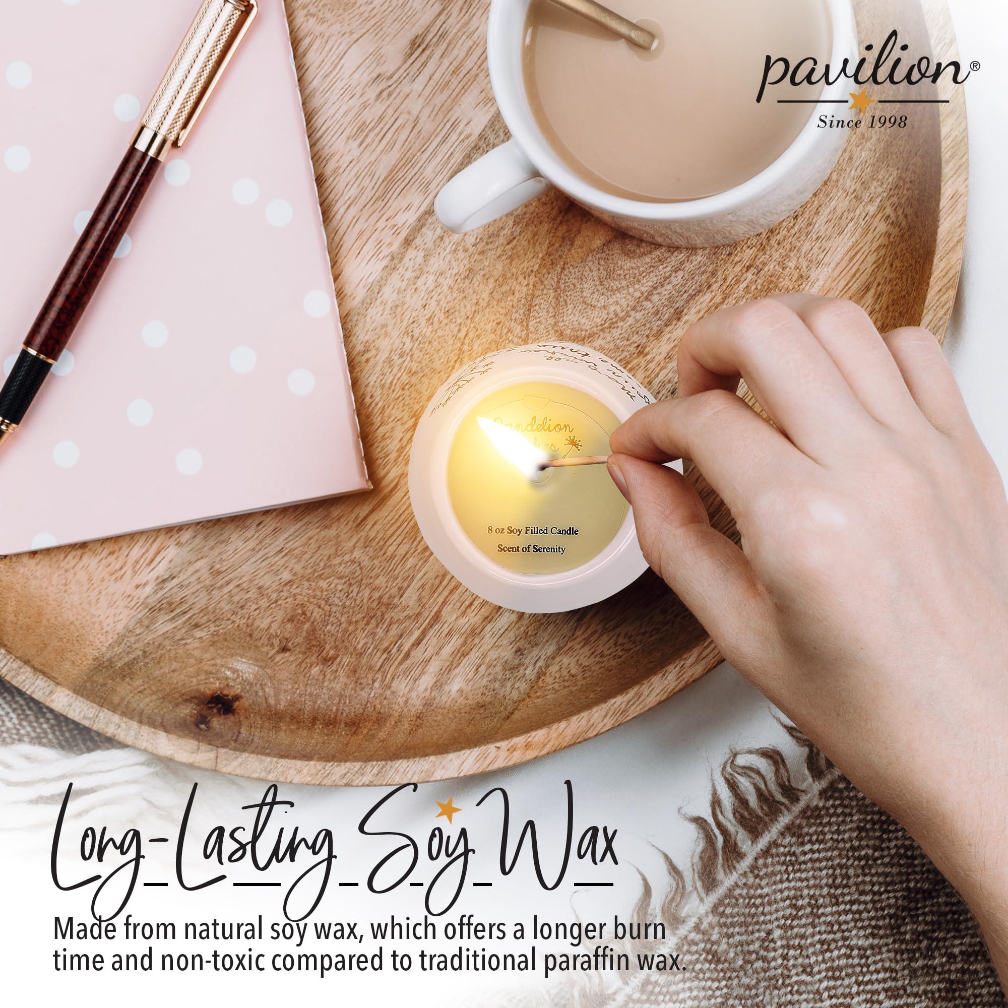 Pavilion - 8 Oz Candle Holder - Pink Ceramic Candle Jar with 100% Soy Wax Candle Serenity Scent "May all your wishes come true Happy 60th" Ideal Gift for Loved Ones - Printed Text, Love Theme & Oval - Image 5