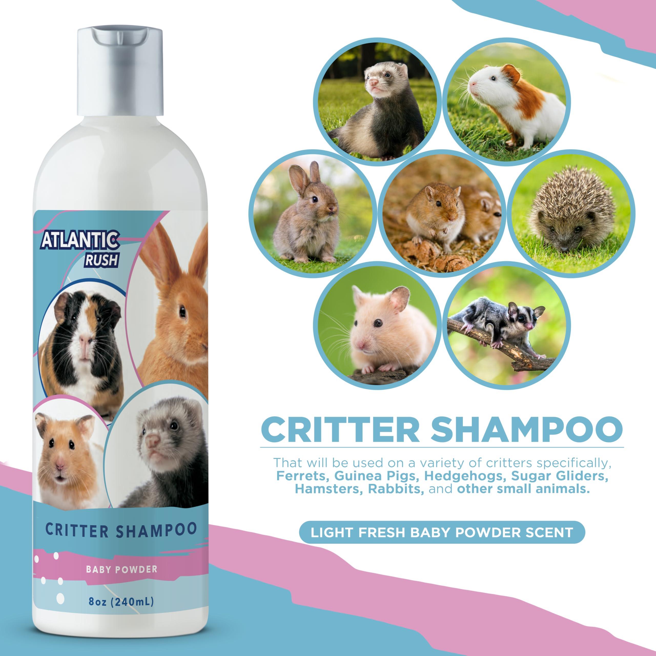 Critter Shampoo for Small Pets - 8oz Small Animal Baby Powder Scented Shampoo - Pet Shampoo for Small Critters Including Ferrets, Guinea Pigs, Rabbits, Hedgehogs, Hamsters & Sugar Gliders - Image 4