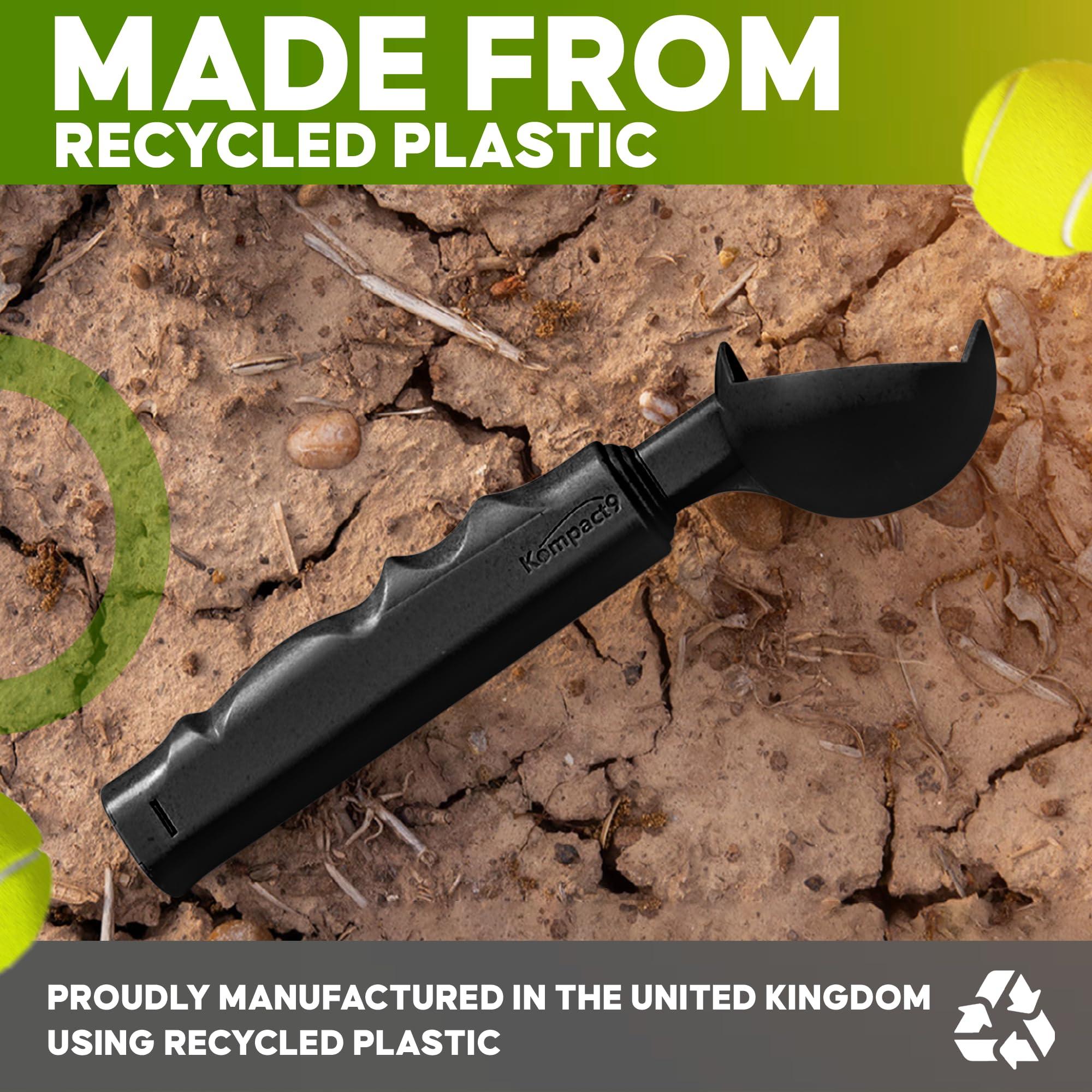 Kompact9 | Retractable Pocket-Sized Ball Launcher, Eco-Friendly & Portable Dog Fetch Toy, Made from Recycled Plastic, UK Designed, Fits Standard Tennis Balls Perfect Dog Exercise Equipment | Black - Image 5