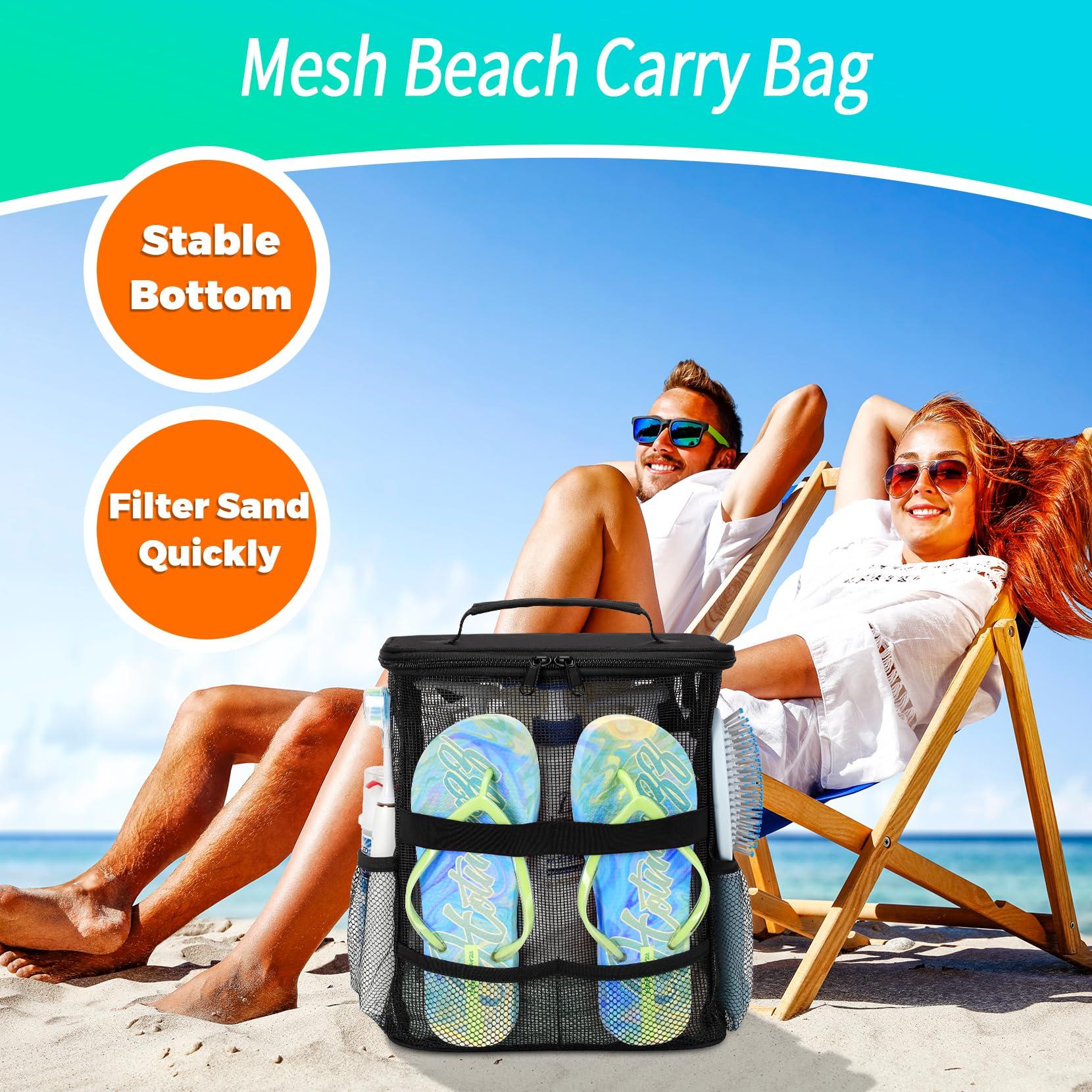 Dorm Room Essentials for Guys Girls Boys, Quick Dry Mesh Shower Caddy Portable, Large Capacity Shower Bag with Hanging Hook, Bathroom, Gym, Swimming, Travel, Beach, Camping, College Student Essentials - Image 8