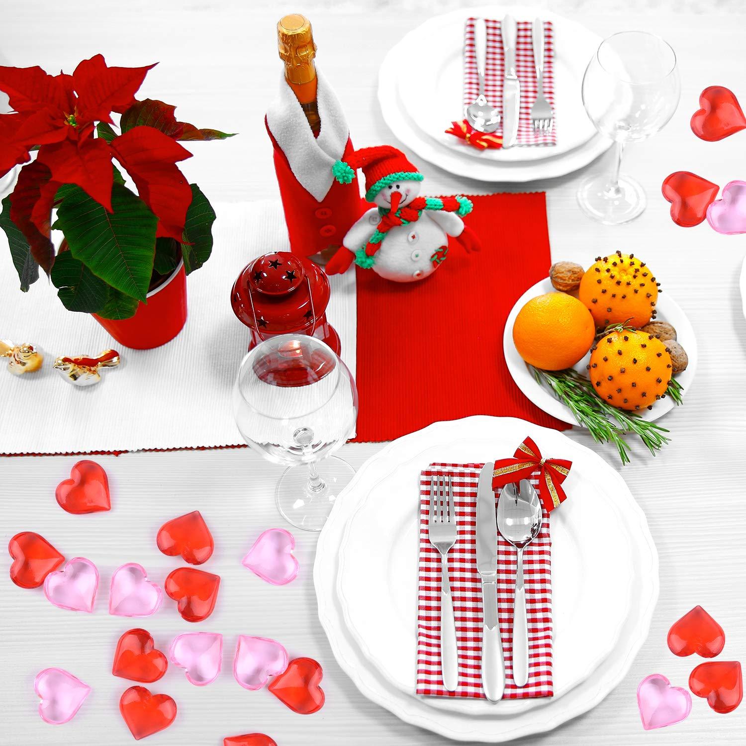 TUPARKA Acrylic Hearts Red Acrylic Hearts for Table Decoration/Home Decoration/Vase Fillers in Valentine's Day or Wedding Day - Image 6