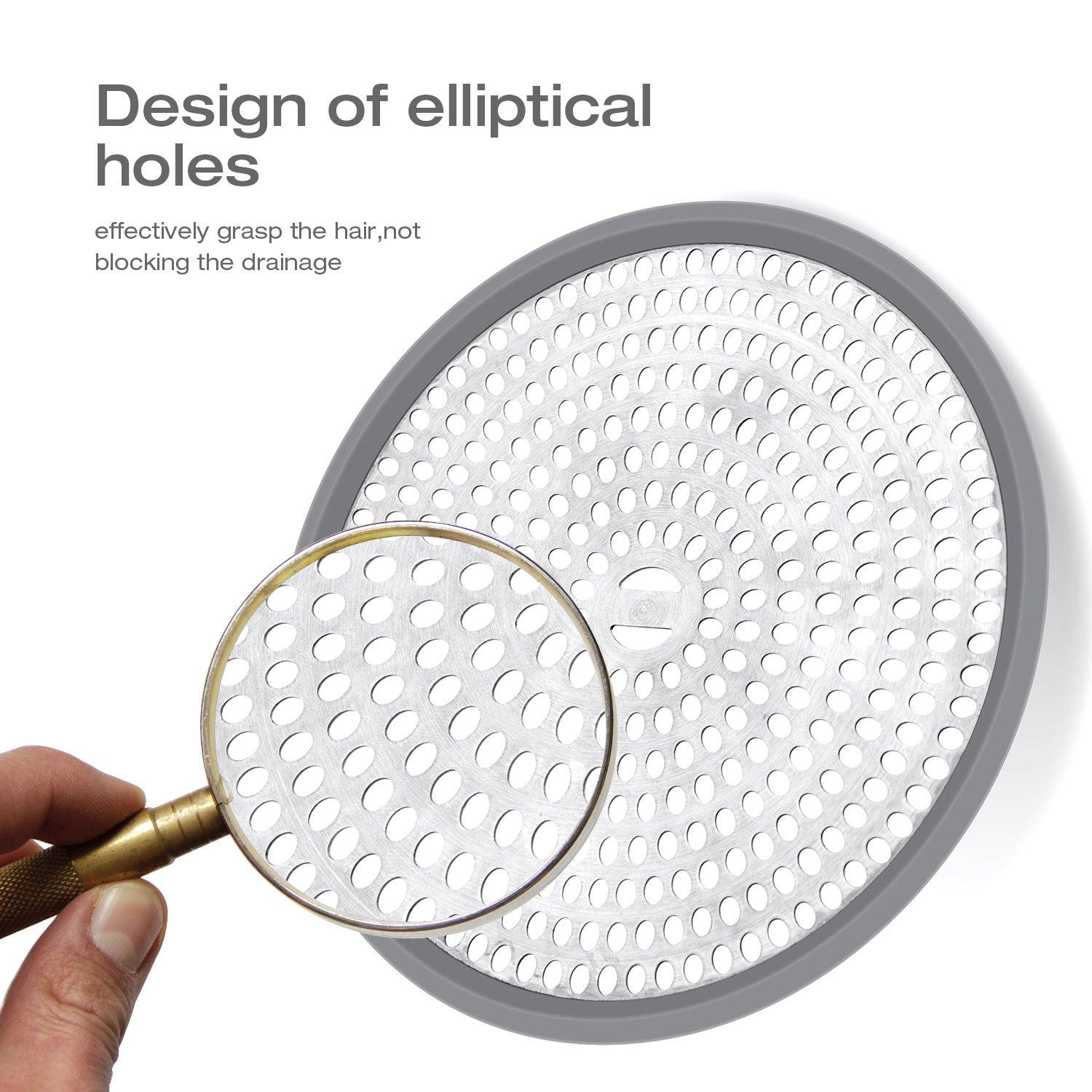 LEKEYE Shower Drain Hair Catcher/Strainer/Stainless Steel and Silicone - Image 5