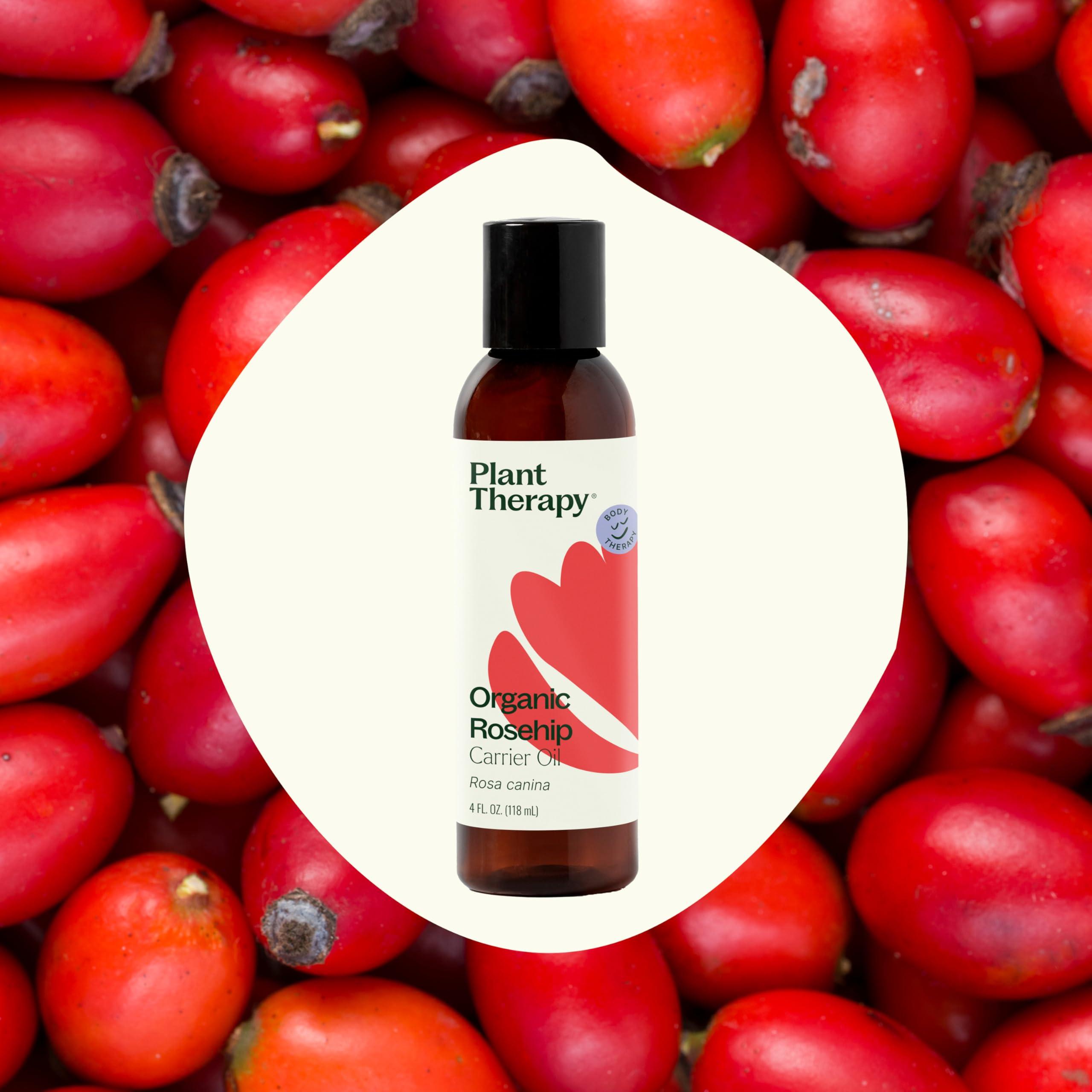 Plant Therapy Organic Rosehip Carrier Oil 4 oz Cold Pressed, Extra Virgin, Vitamins A and E & Essential Fatty Acids - Image 3