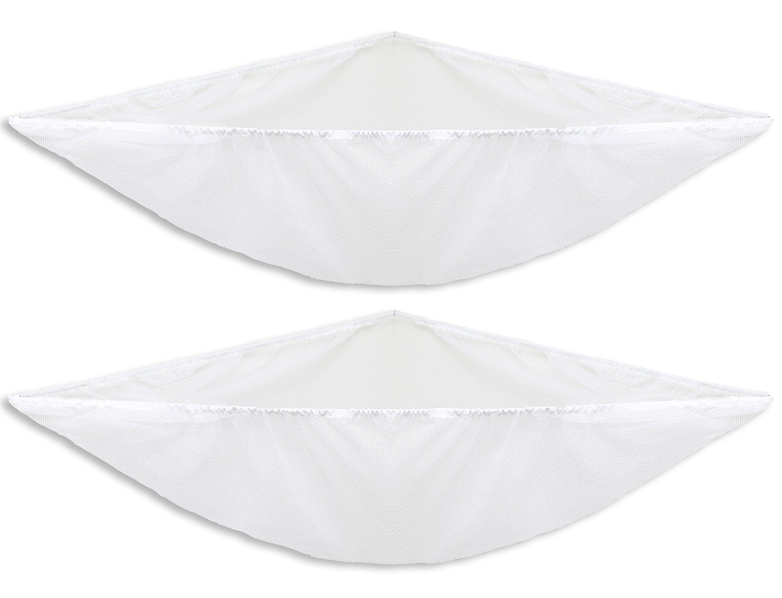 Simple Houseware 2 Pack Stuffed Animal Toy Hammock Net, Corner Wall Storage for Kids Room, White - Image 5
