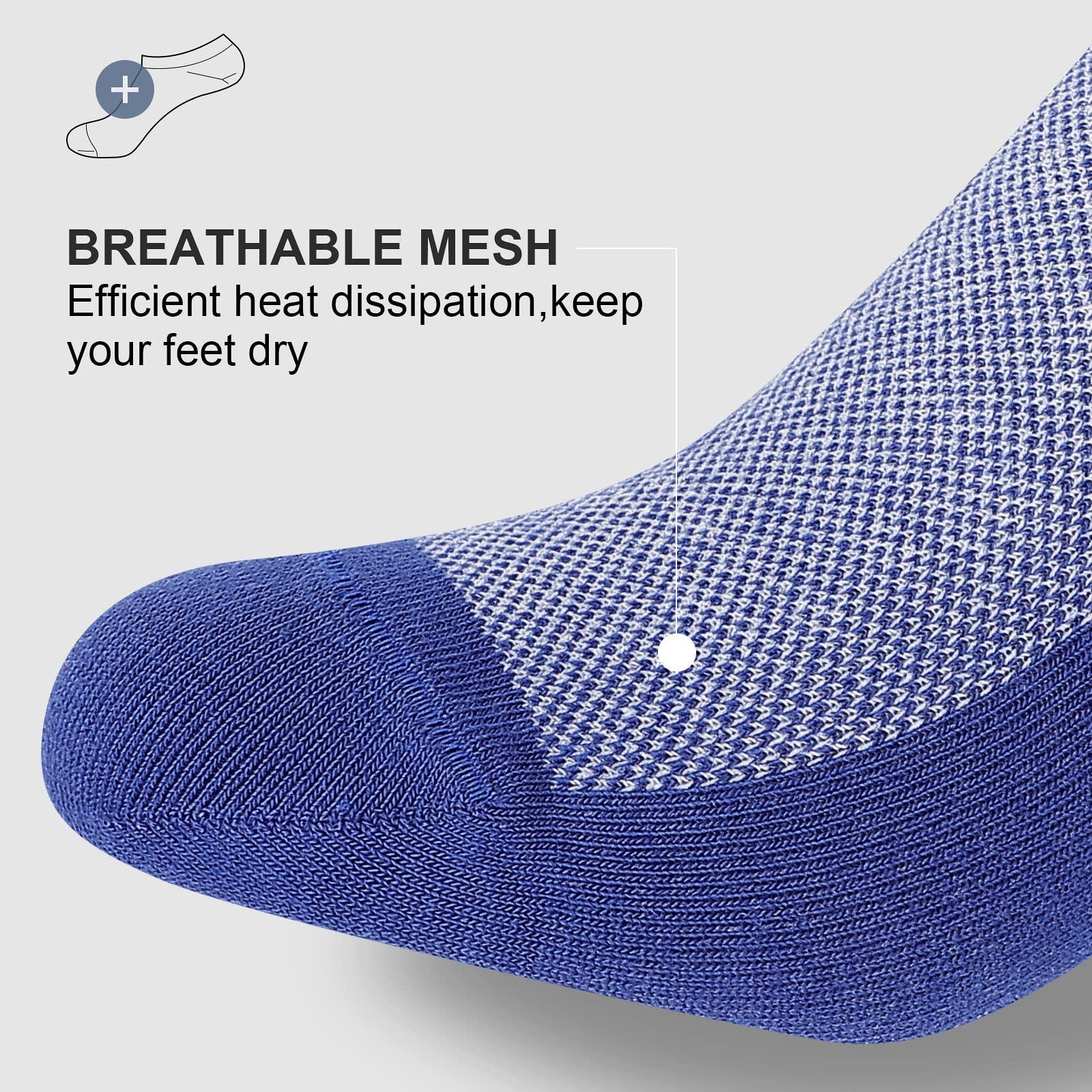 wernies No Show Socks Men, Low Cut Ankle Short Casual Cotton Socks with Non Slip Grips 6-10/11-13 - Image 3