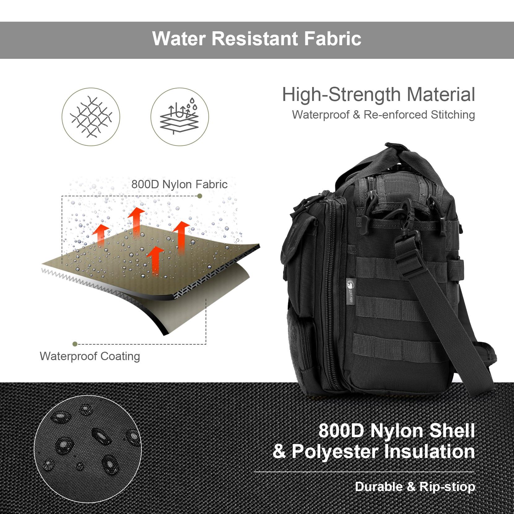 Stypos Tactical Messenger Bag, Tactical Briefcase for Man Military Laptop Bag 15.6/17.3 Inch Messenger Shoulder Bag - Image 6