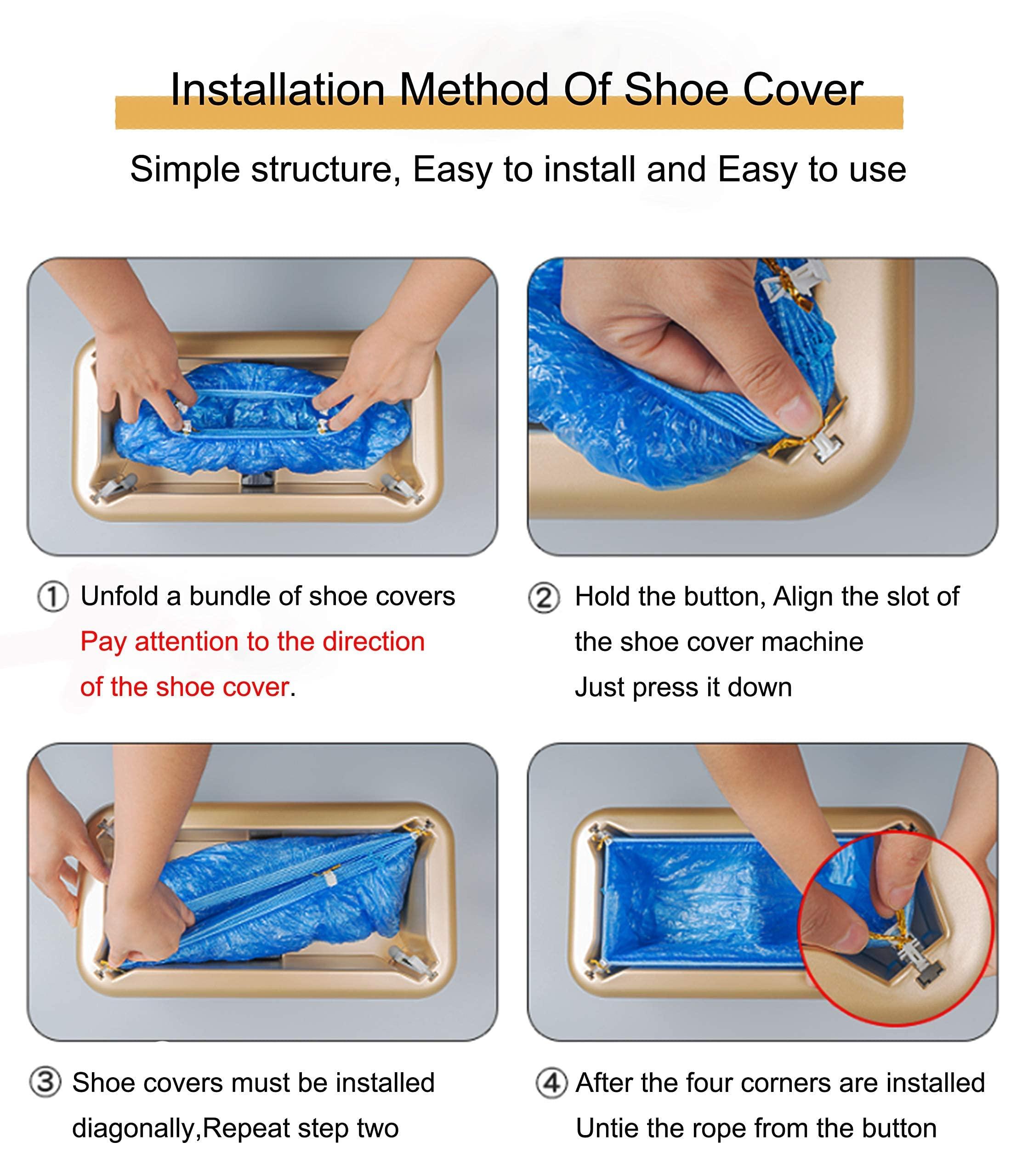 LCPCX Disposable shoe covers with T-buckle shoe covers, 100 packs (50 pairs), applicable shoe cover machine, can be used in laboratories, homes, stores and other public places - Image 5