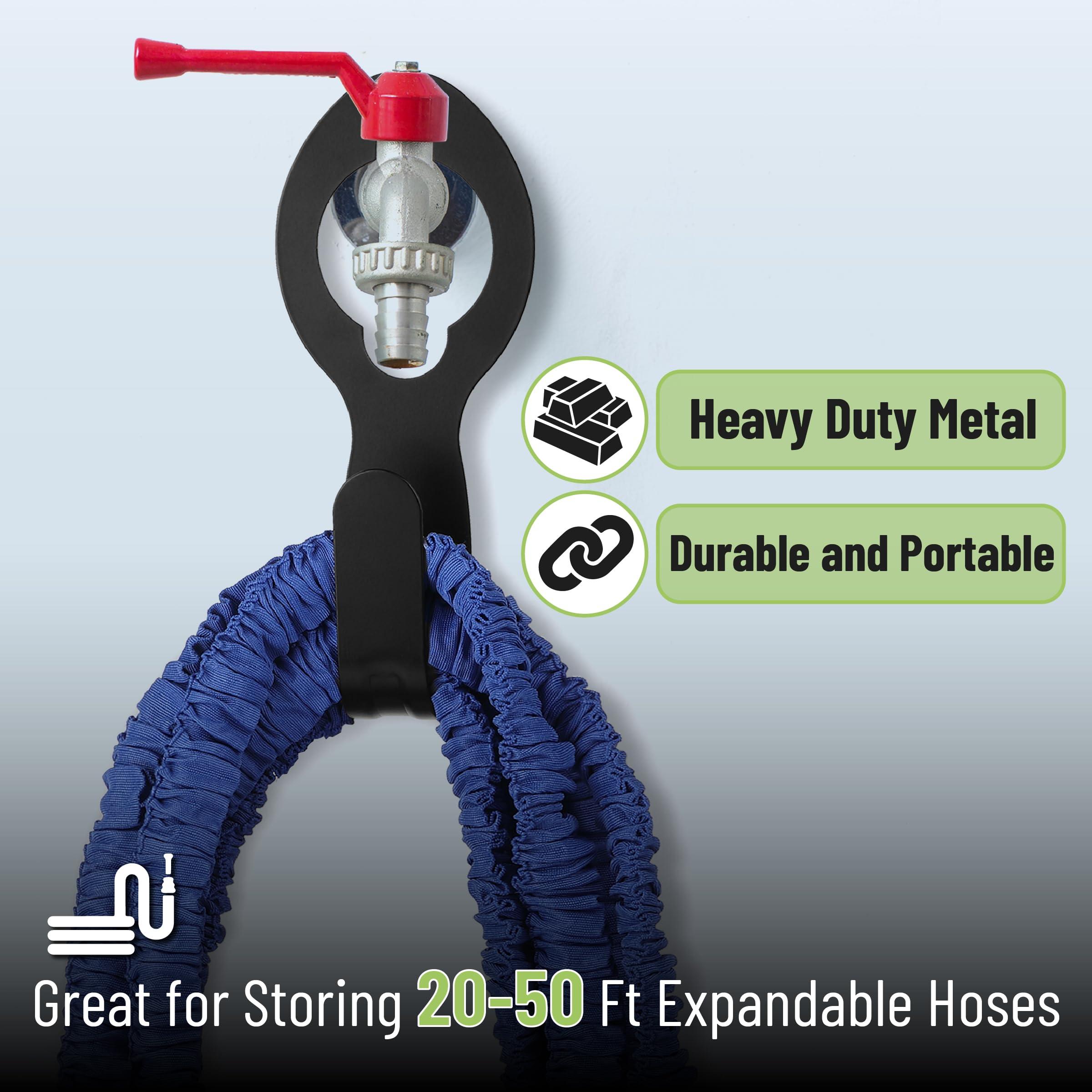 UNCO- Garden Hose Holder, Metal, Fit 50’ of 5/8” Hose, Garden Hose Hanger, Water Hose Holder, Water Hose Holders for Outside, Portable Hose Holder, Hanging Hose Holder, Garden Hose Carrier - Image 4