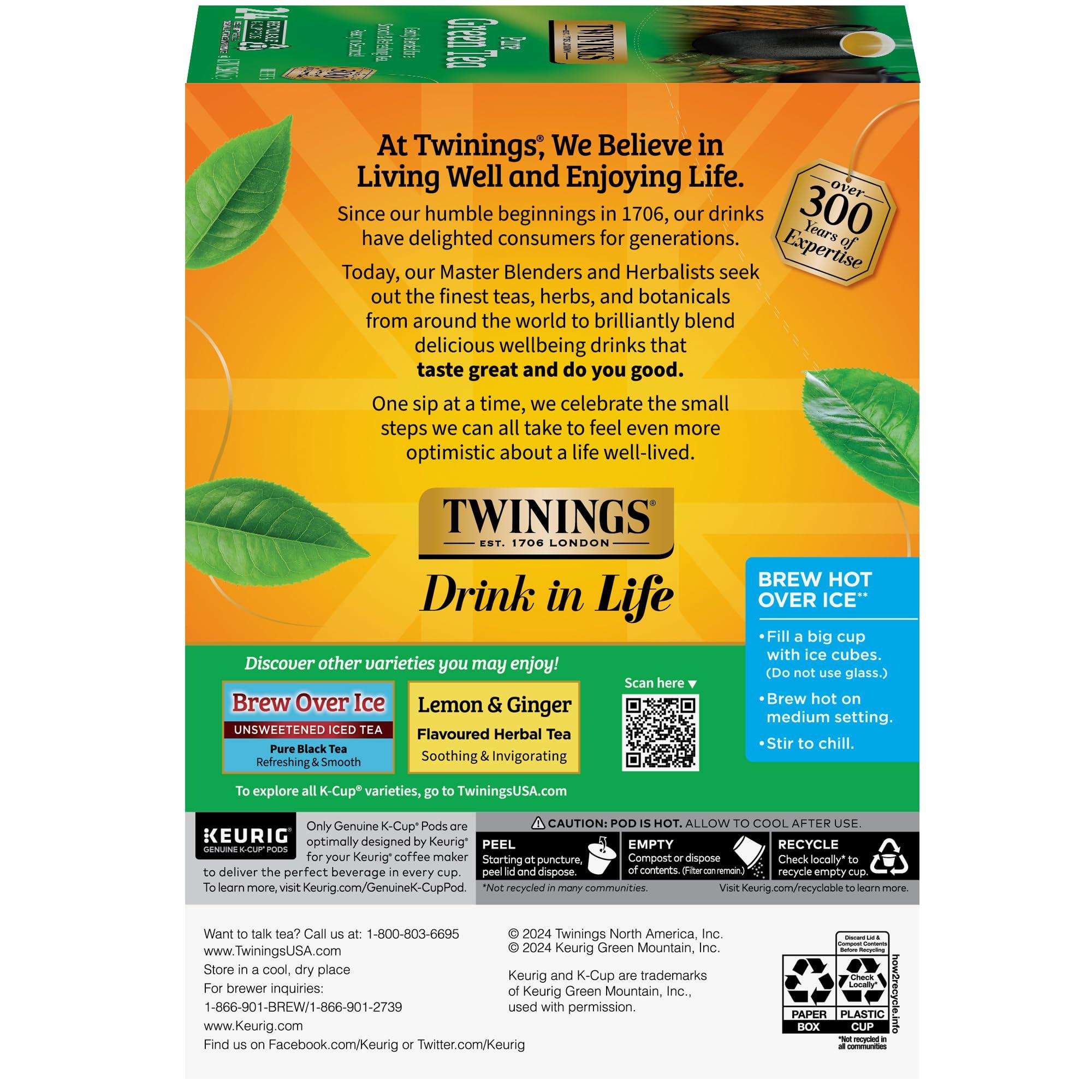 Twinings Pure Green Tea K-Cup Pods for Keurig, 24 Count (Pack of 1), Smooth Flavour, Enticing Aroma, Caffeinated, Enjoy Hot or Iced - Image 5