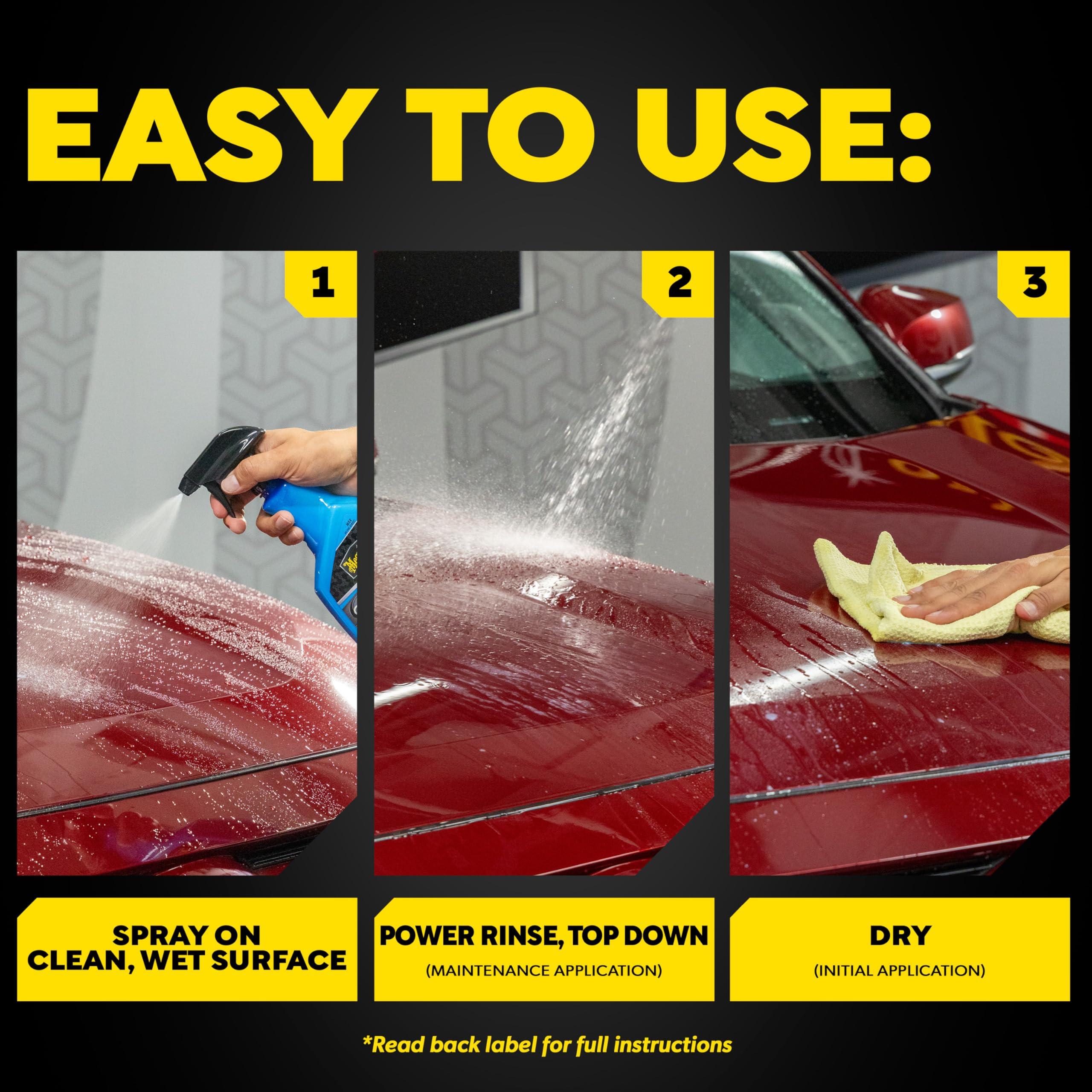 Meguiar's Hybrid Ceramic Wax, Easy-to-Use Spray Wax for Car Detailing with the Superior Protective Power of Advanced SiO2 Hybrid Barrier Technology, 26 Oz Spray Bottle - Image 6