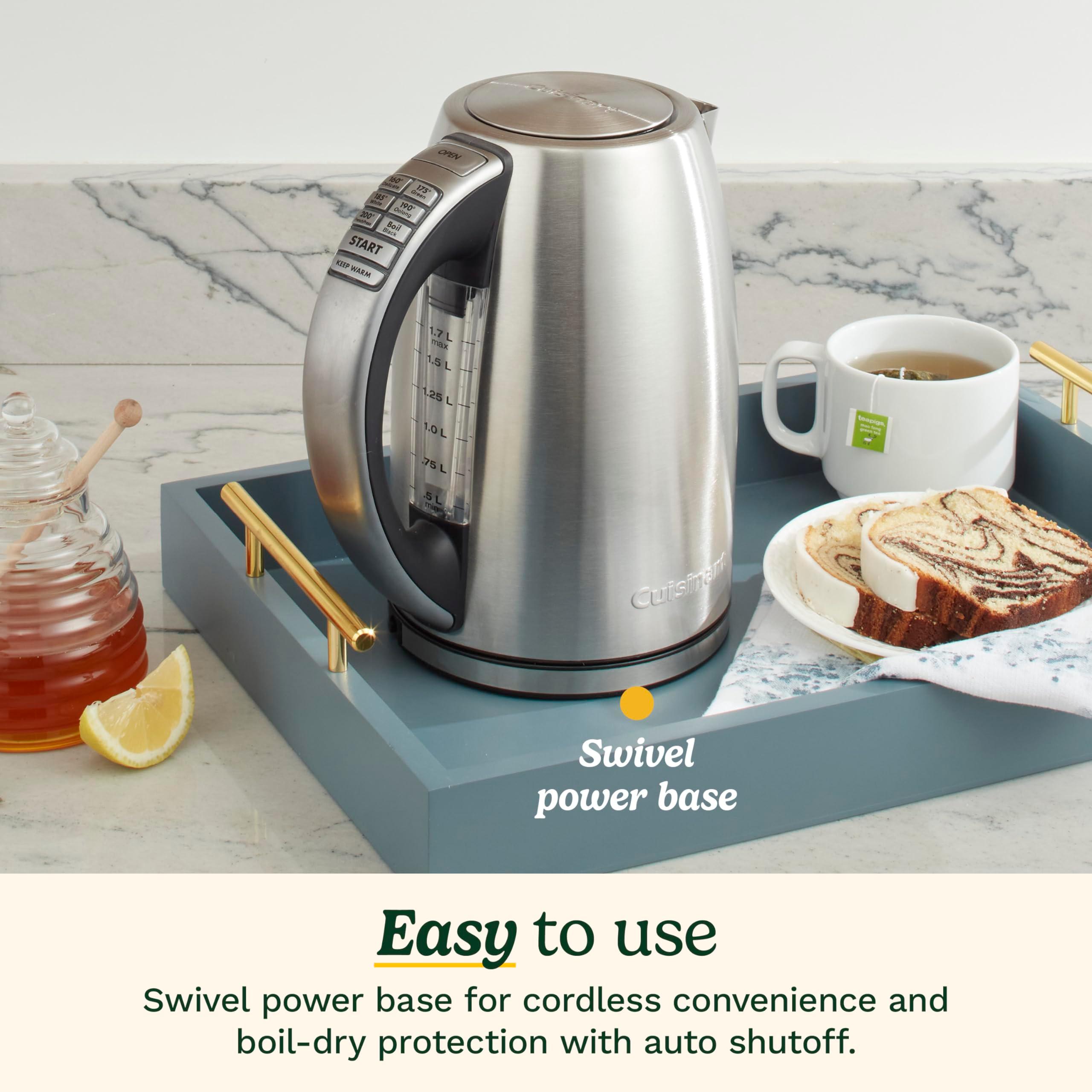 Cuisinart 1.7-Liter Stainless Steel Cordless Electric Kettle with 6 Preset Temperatures - Image 5