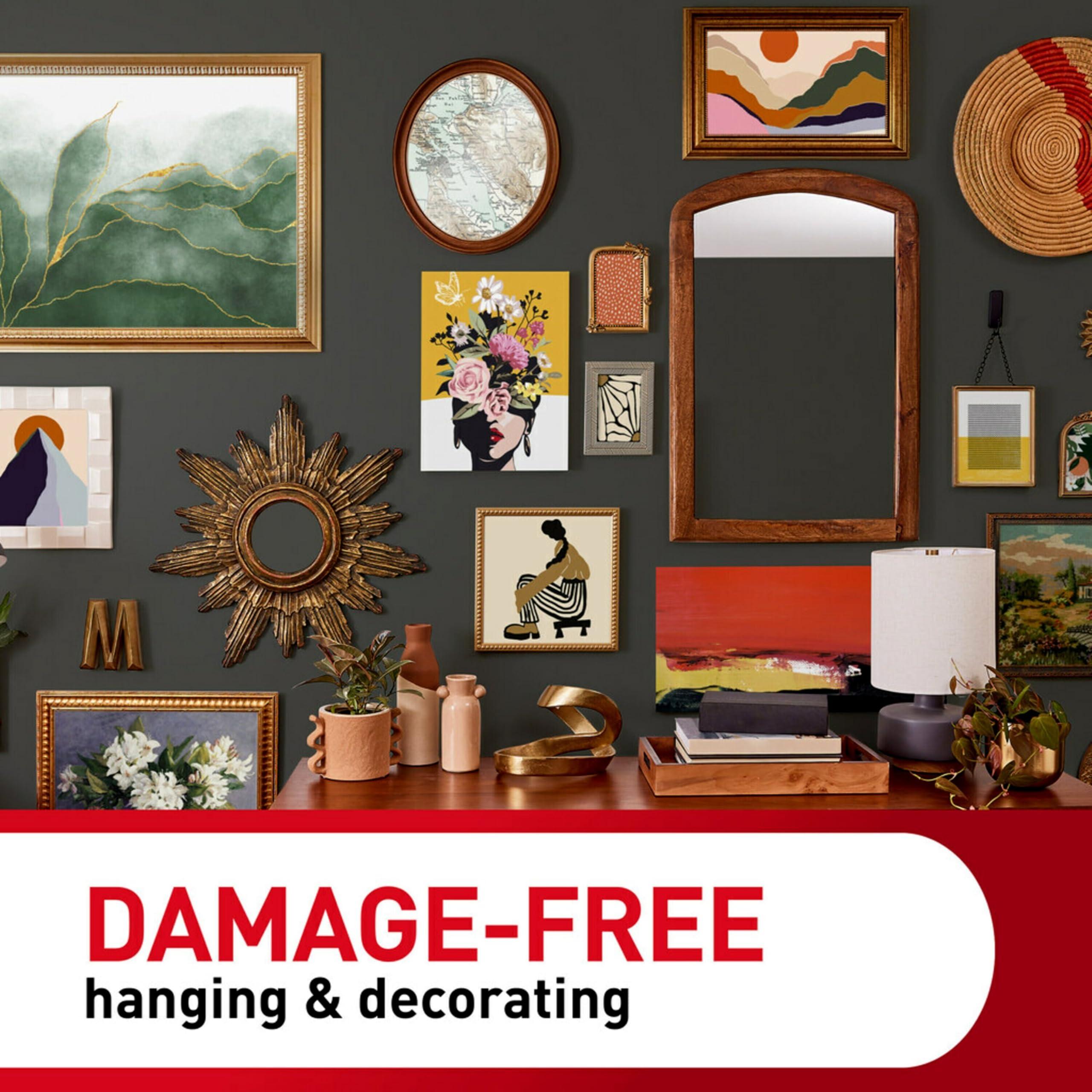 Command 20 lb XL Heavyweight Picture Hanging Strips 16 Pairs (32 Command Strips), Damage Free Hanging Picture Hangers, Heavy Duty Wall Hanging Strips for Home Decor, White Adhesive Strips - Image 6