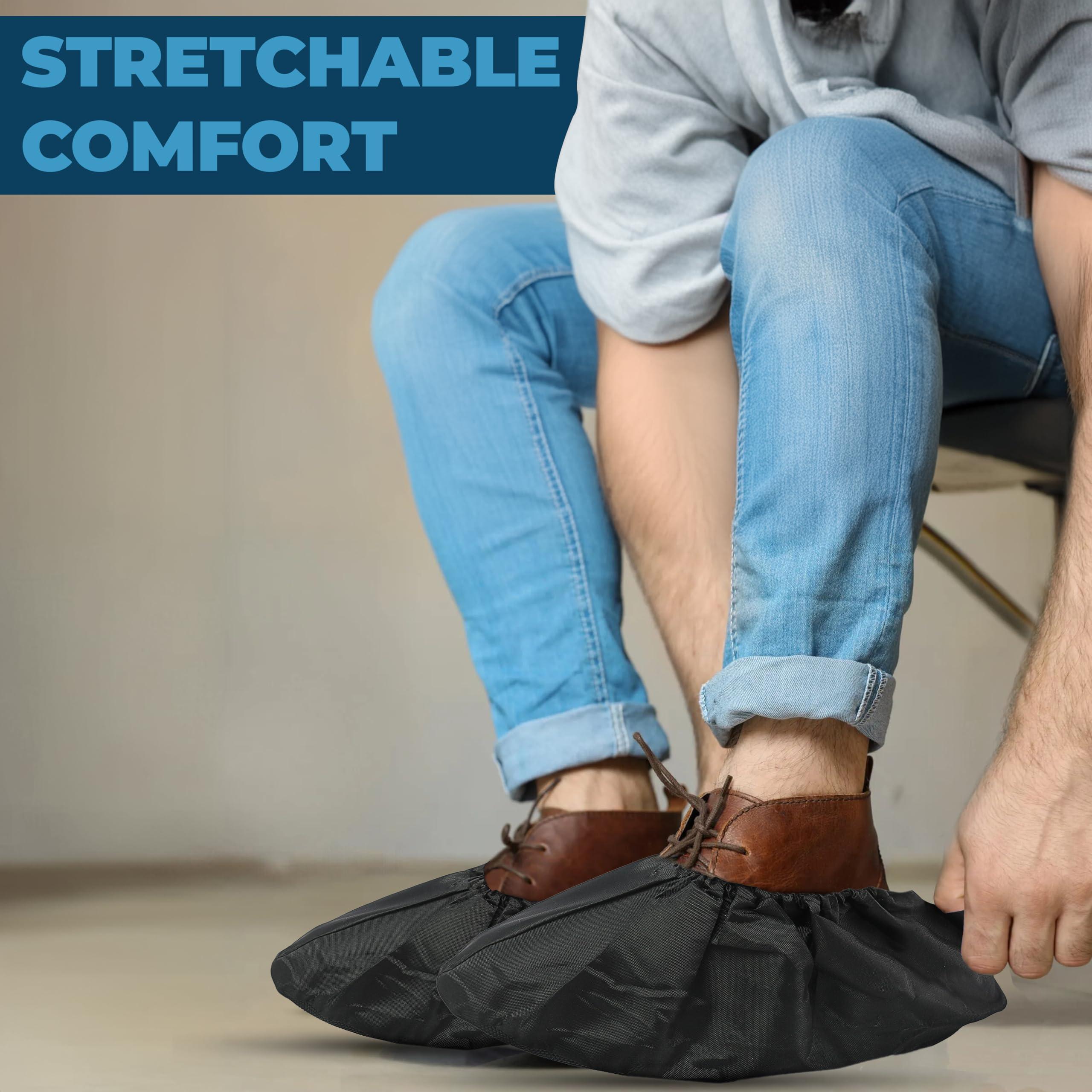 Blue Shoe Guys Professional Grade Reusable Boot & Shoe Covers Booties | 4 Pack 2 Pairs | Non-Slip, Waterproof, Recyclable for Indoor & Outdoor Protection - Image 6
