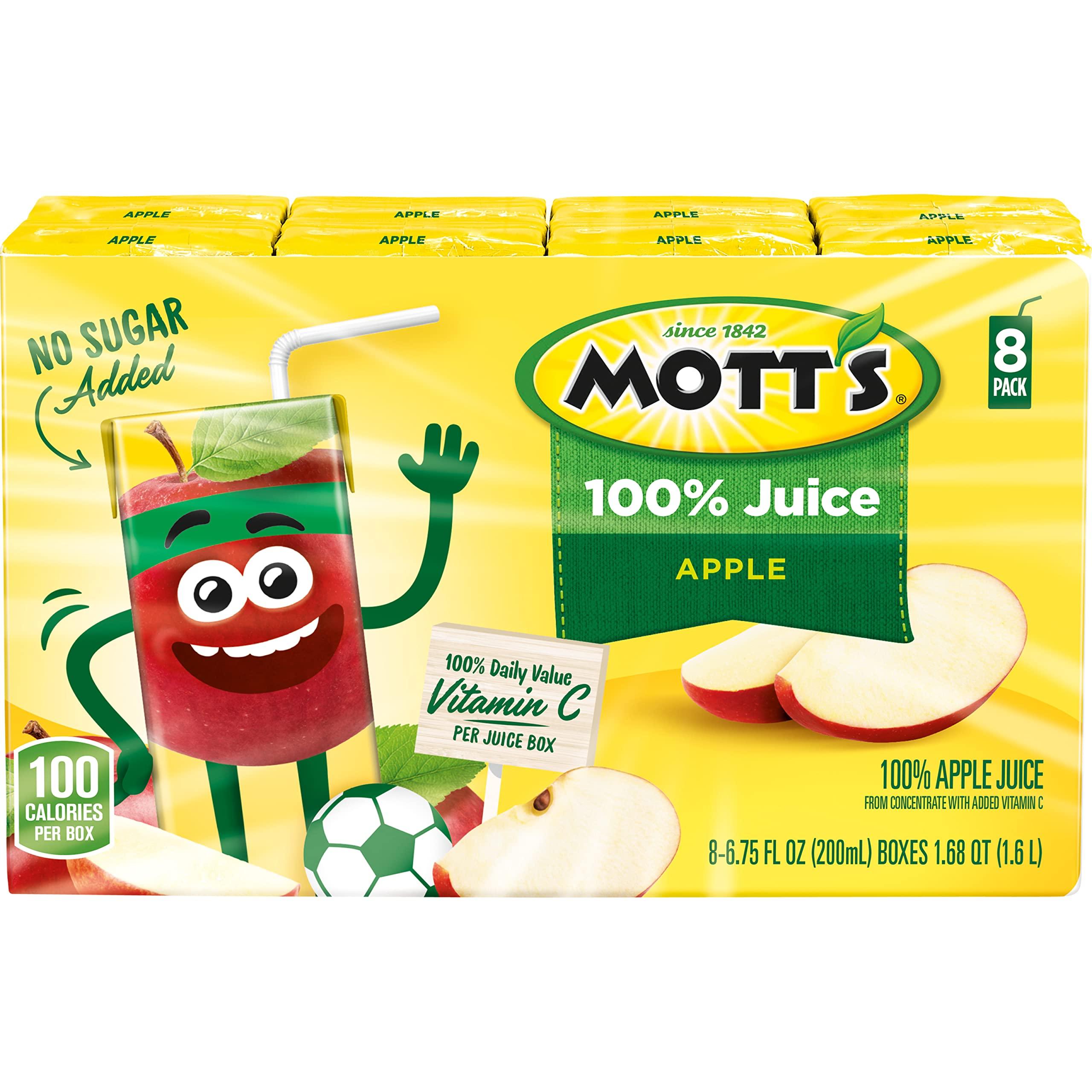 Mott's 100% Original Apple Juice, 6.75 Fl Oz Boxes, 32 Count (4 Packs Of 8), 2 Servings Of Fruit, 100% Fruit Juice, Gluten-free, Caffeine-free, Kosher, Contains No Artificial Colors Or Sweeteners - Image 11