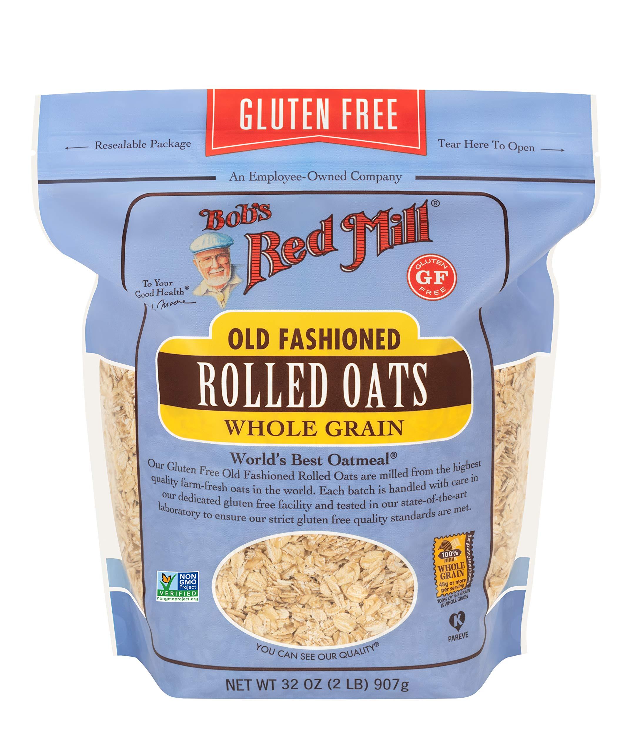 Bob's Red Mill Gluten Free Old Fashioned Rolled Oats, 32oz (Pack of 4) - Non GMO, Whole Grain, Vegan, Kosher - Image 3