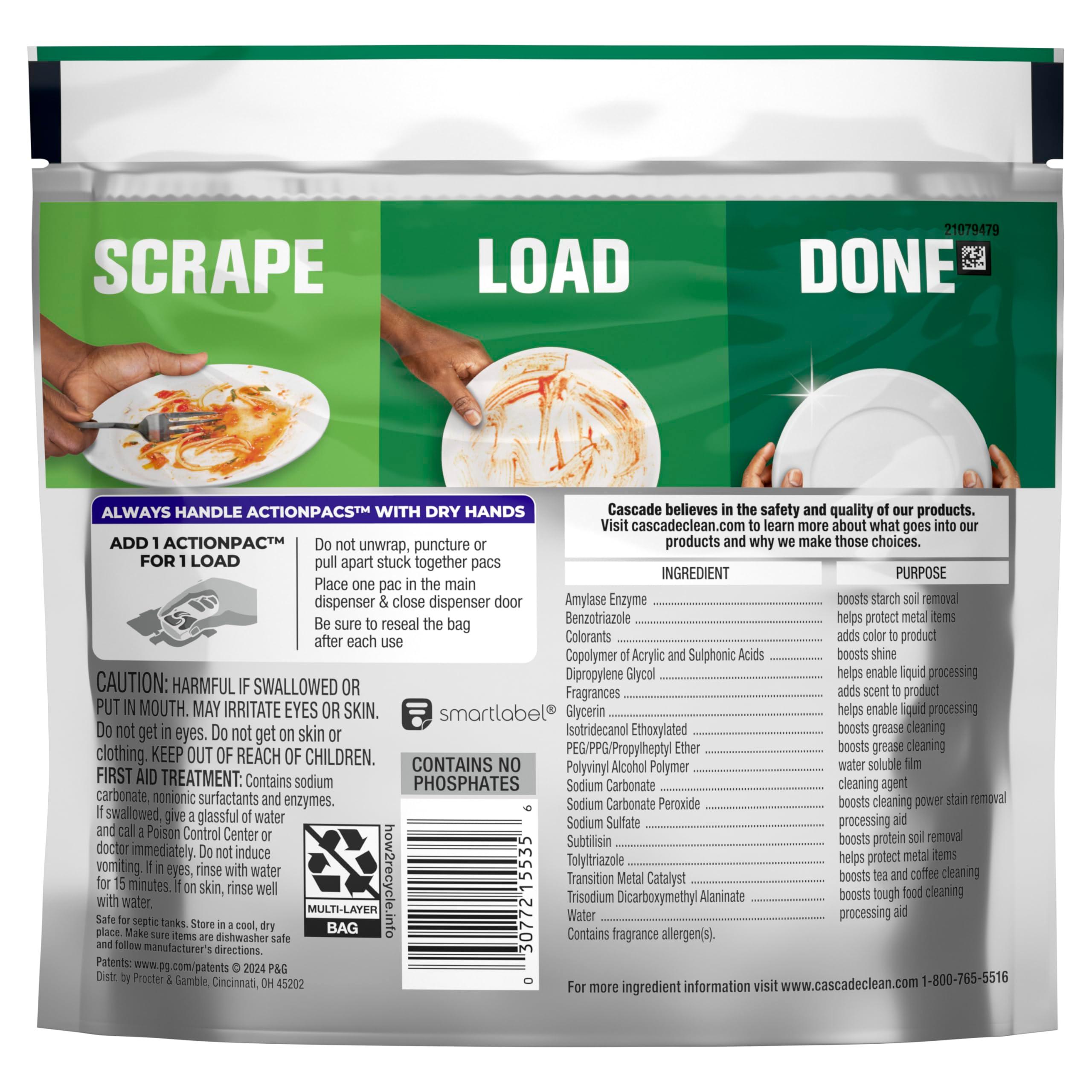 Cascade Platinum Dishwasher Pods, Dishwasher Detergent, Dish Detergent Soap, Fresh, 12 count - Image 10